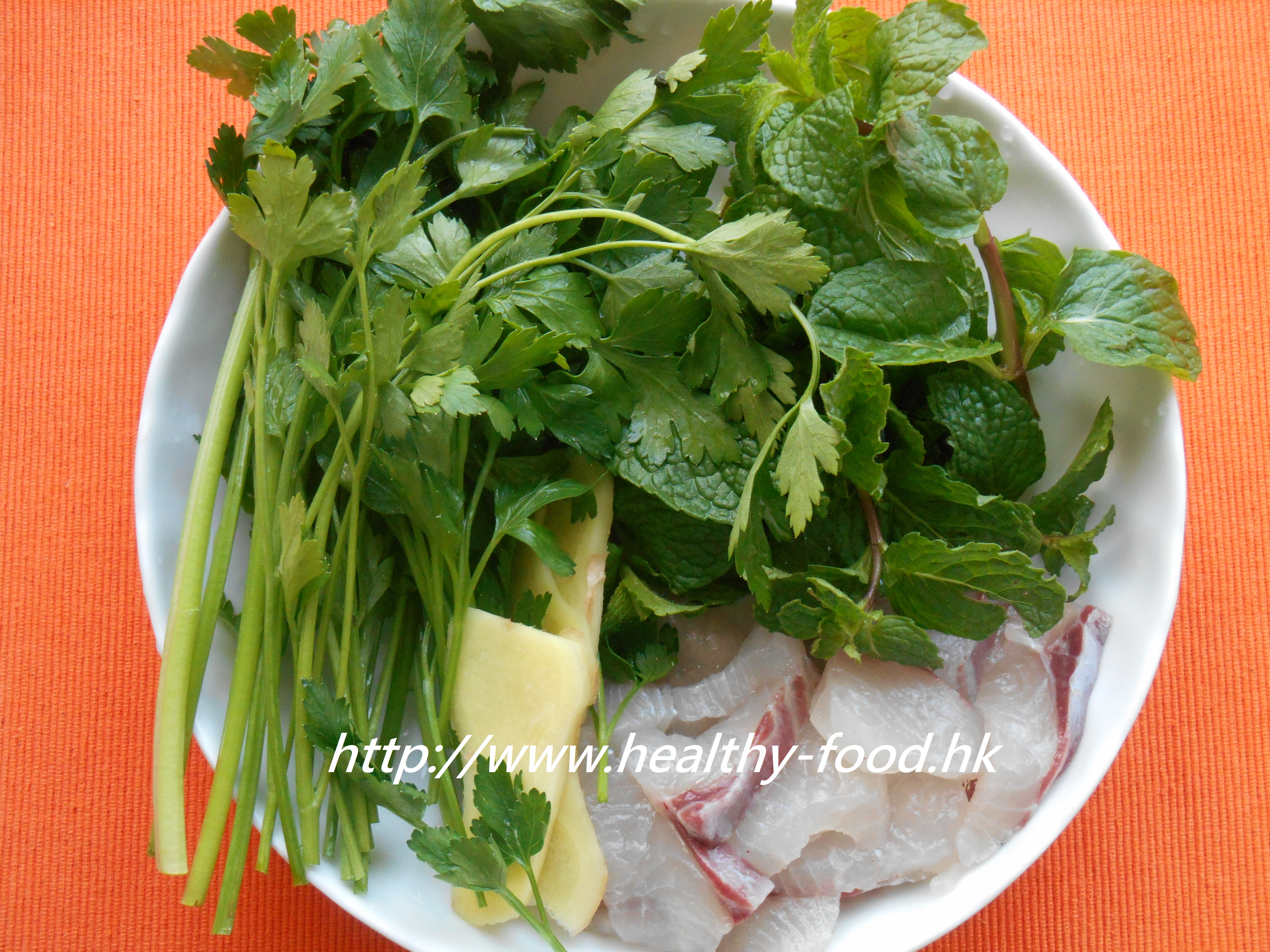 Parsley, Spearmint and Grass Carp Soup