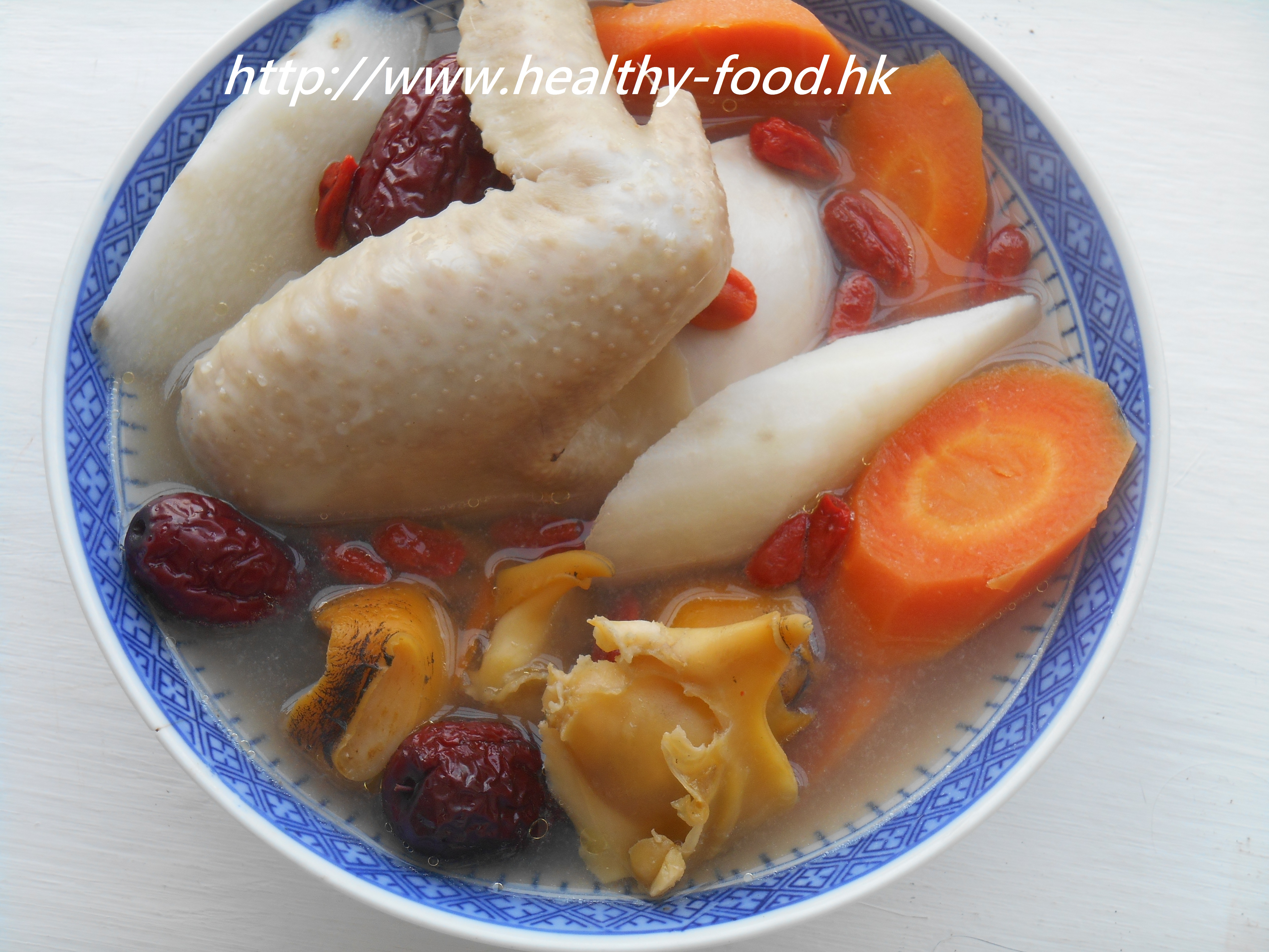 Fresh Chinese Yam, Goji Berry, Conch and Old Hen Soup