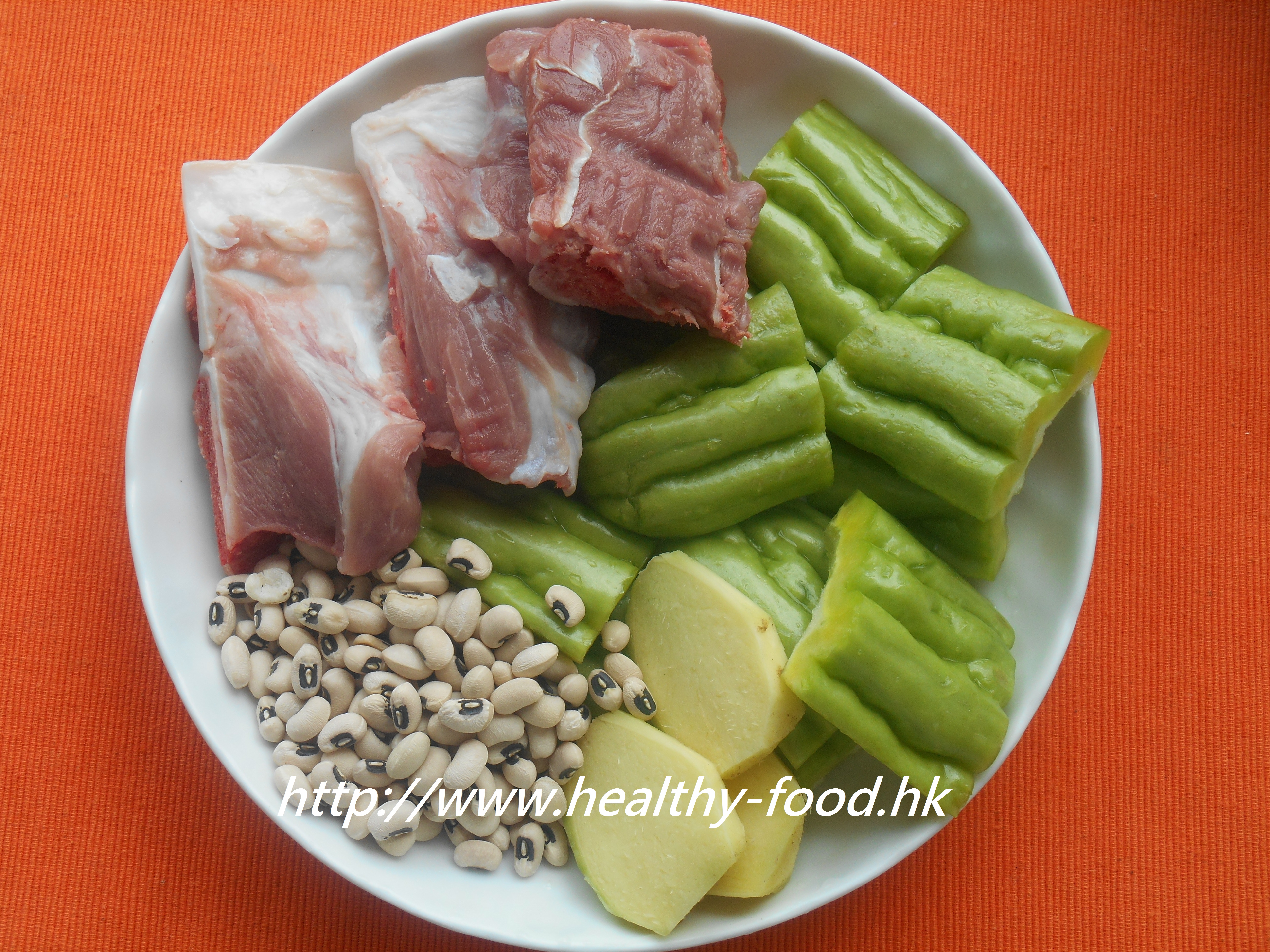 Bitter Melon, Cowpea and Pork Rib Soup (Ku Gua Mei Dou Xi Shi Gu Tang)