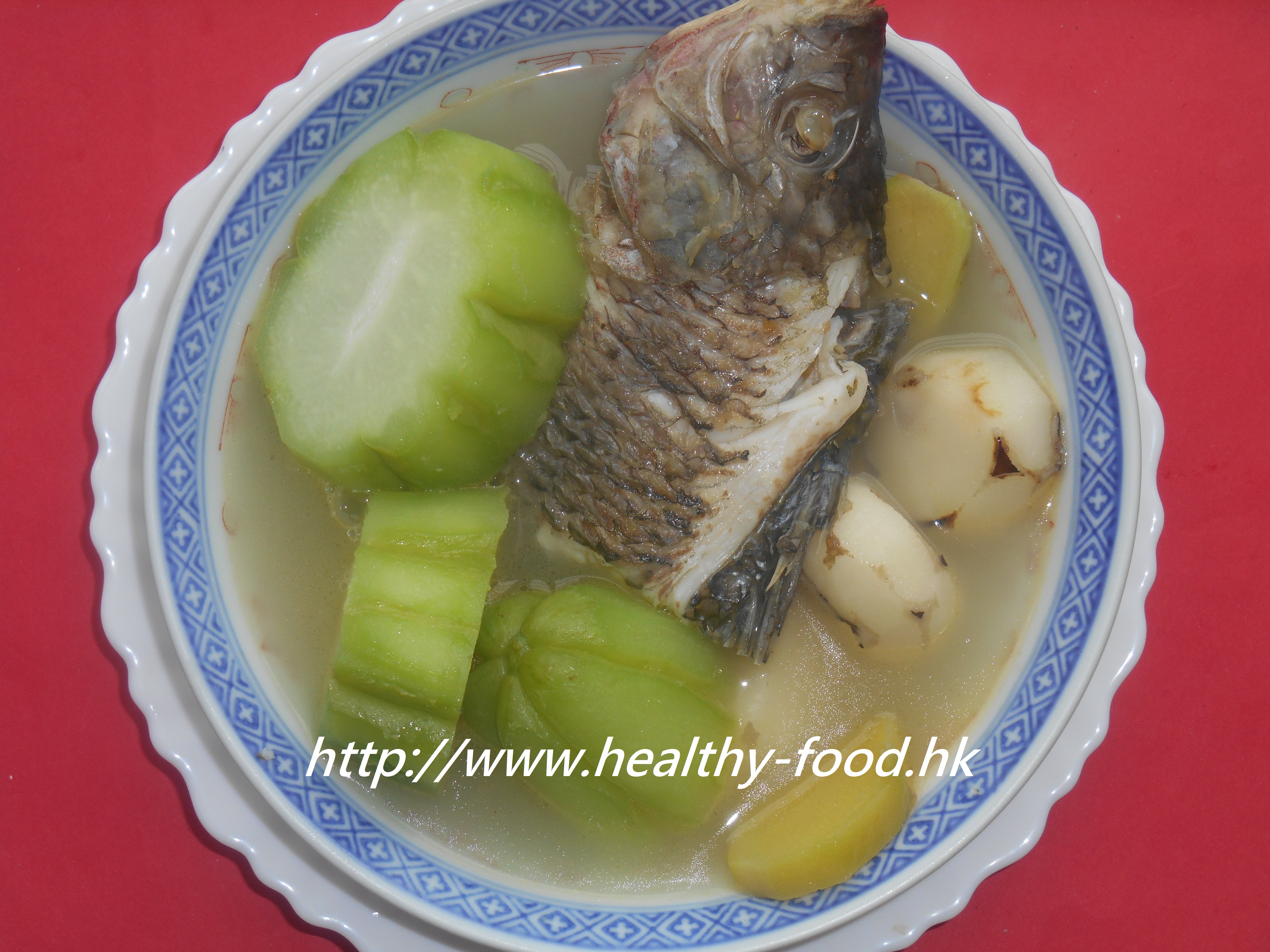 Water Chestnut, Chayote and Crucian Carp Soup