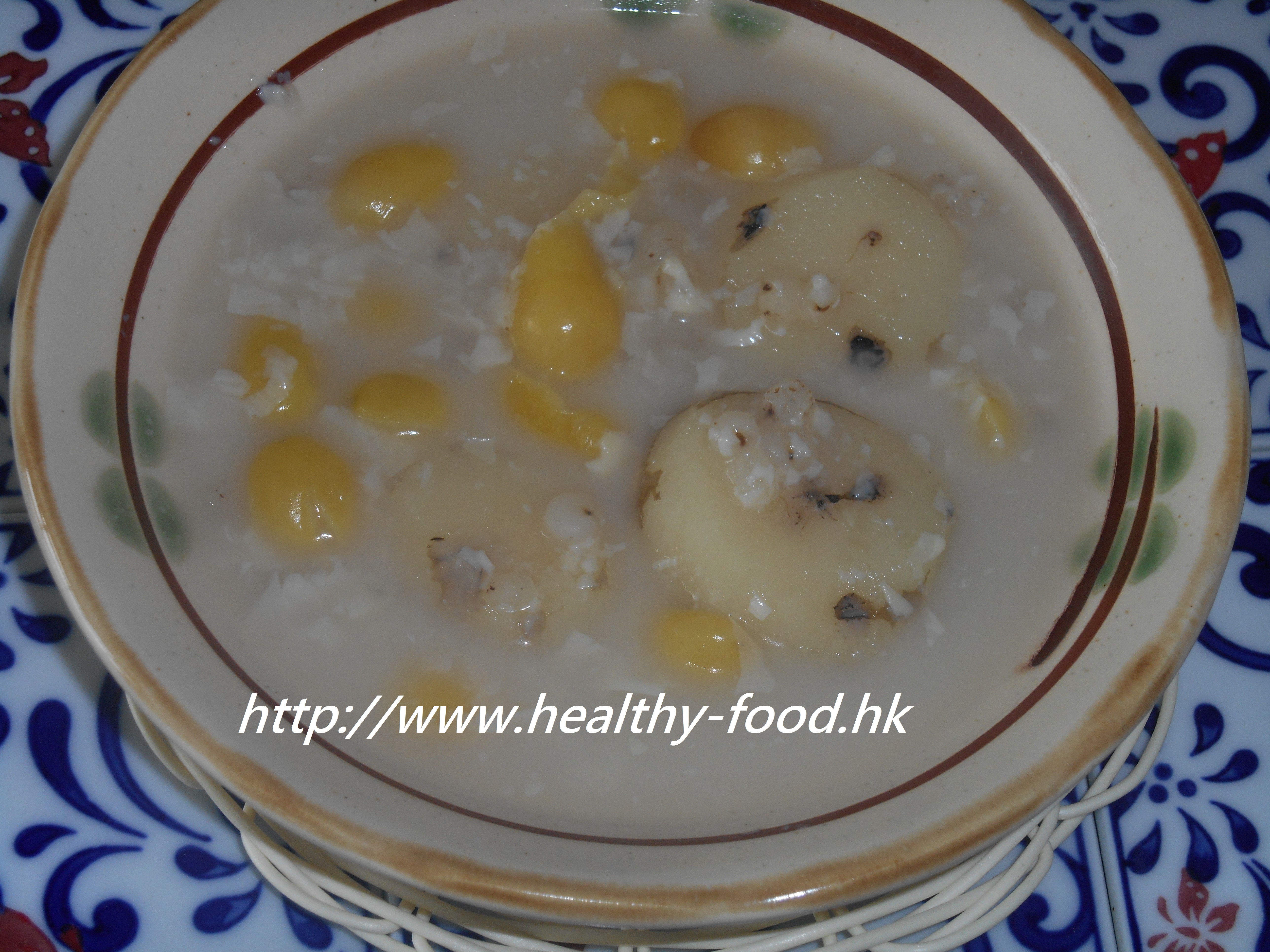 Tofu Skin, Ginkgo, Barley, and Water Chestnut Sweet Soup