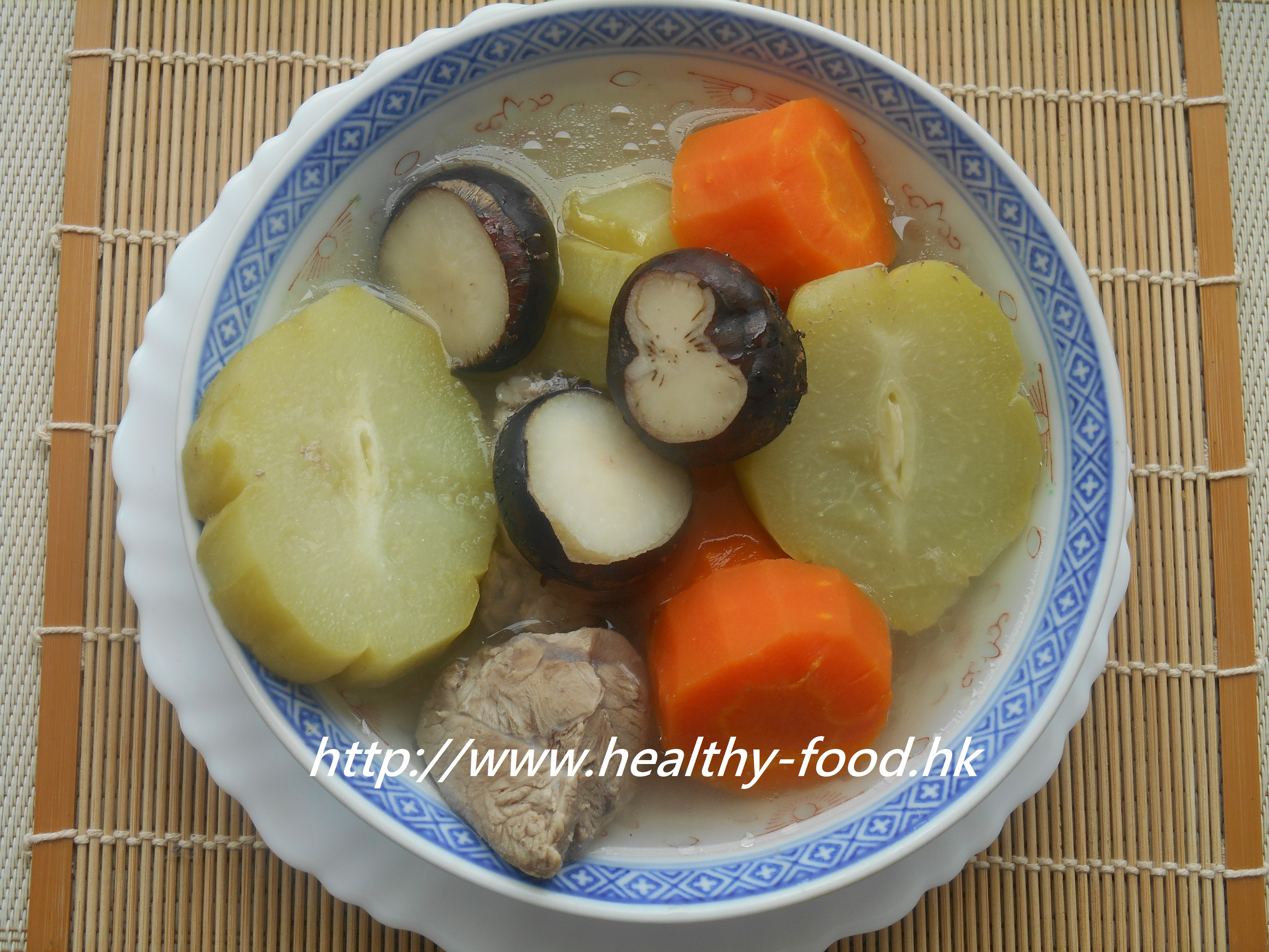 Chayote, Water Chestnut, Carrot, and Pork Shank Soup