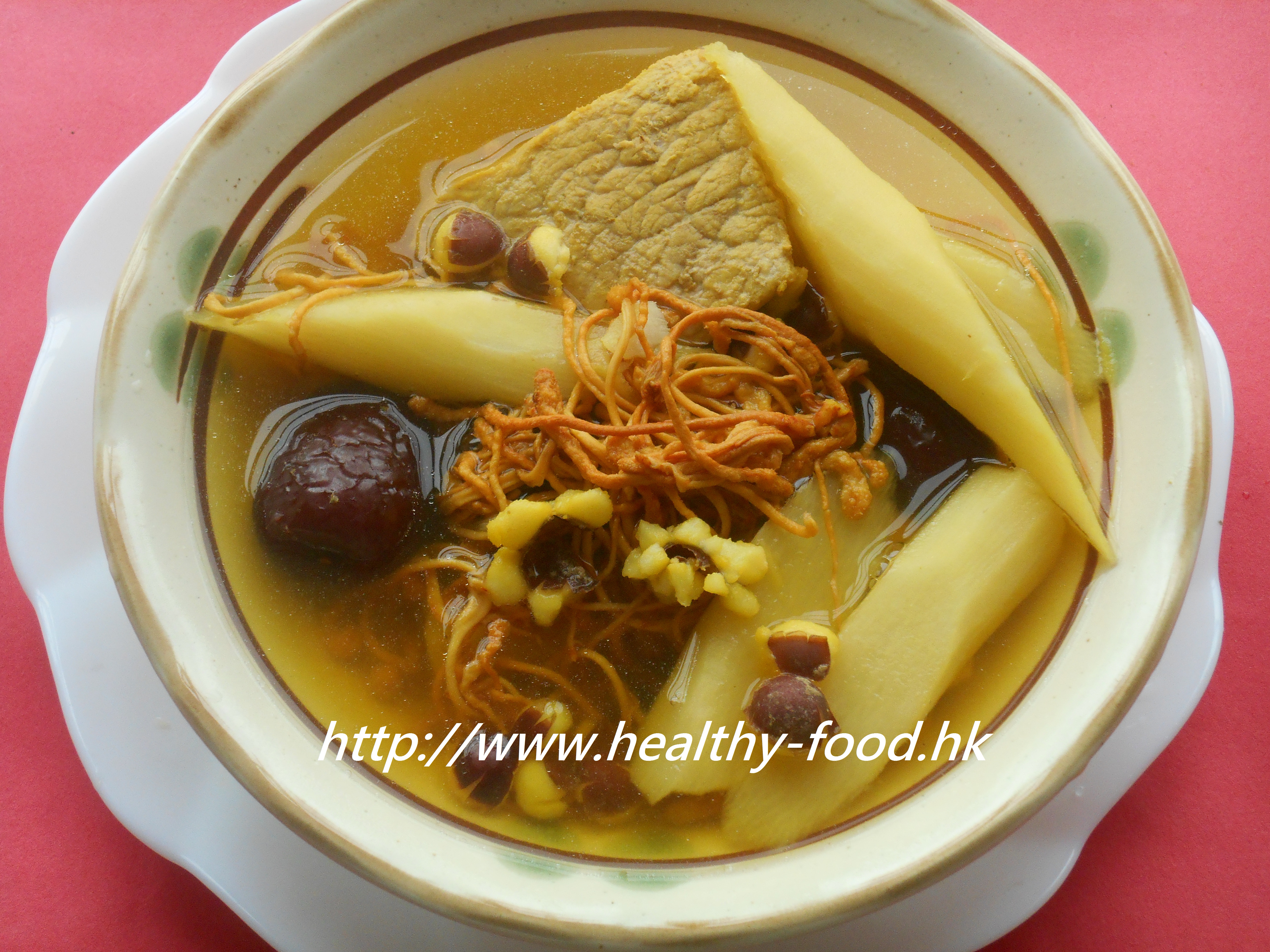 Fresh Yam, Euryale Seed, Cordyceps Flower, and Lean Meat Soup