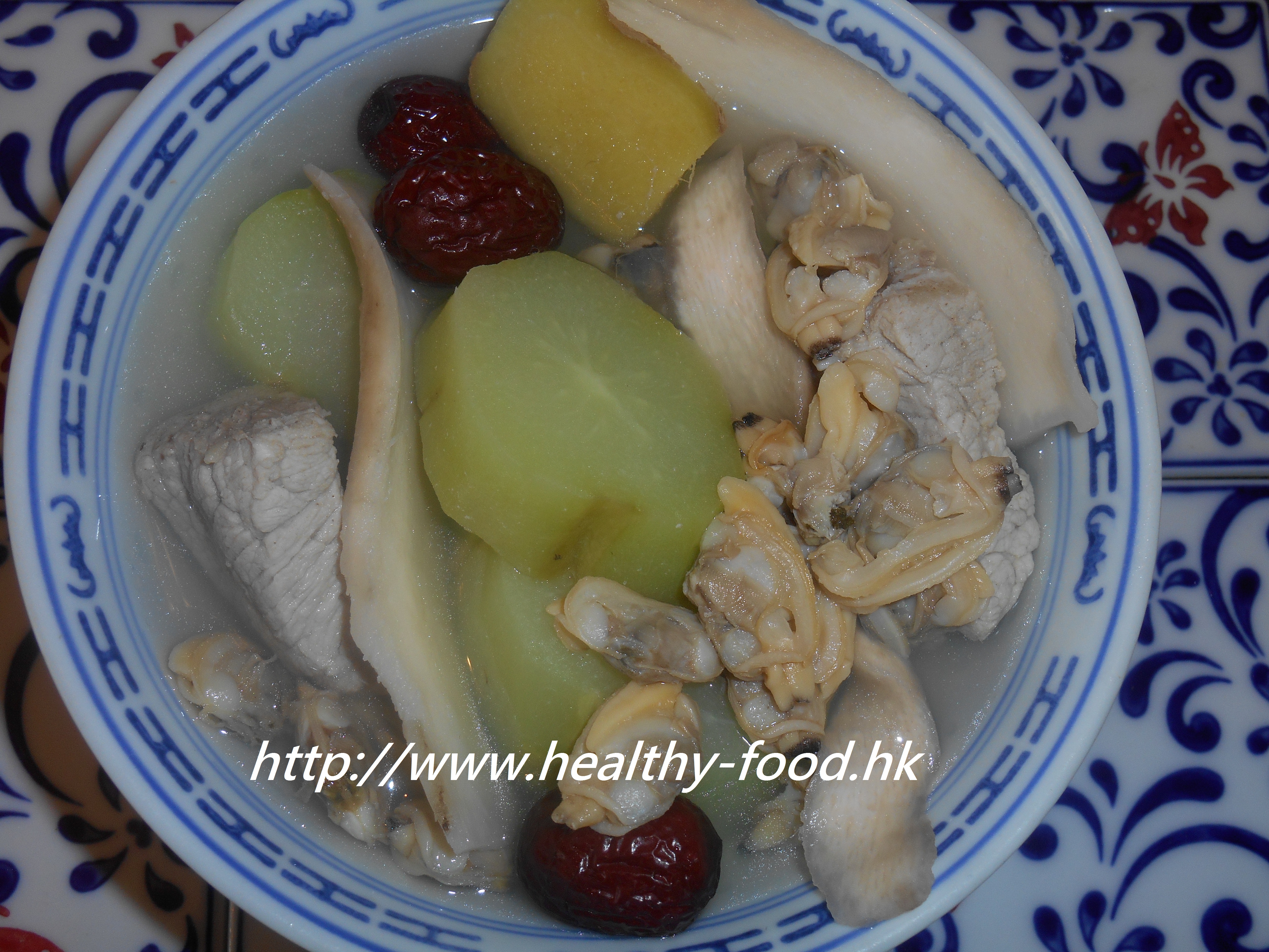 Chinese Yam, Clam, and Chayote Pork Soup