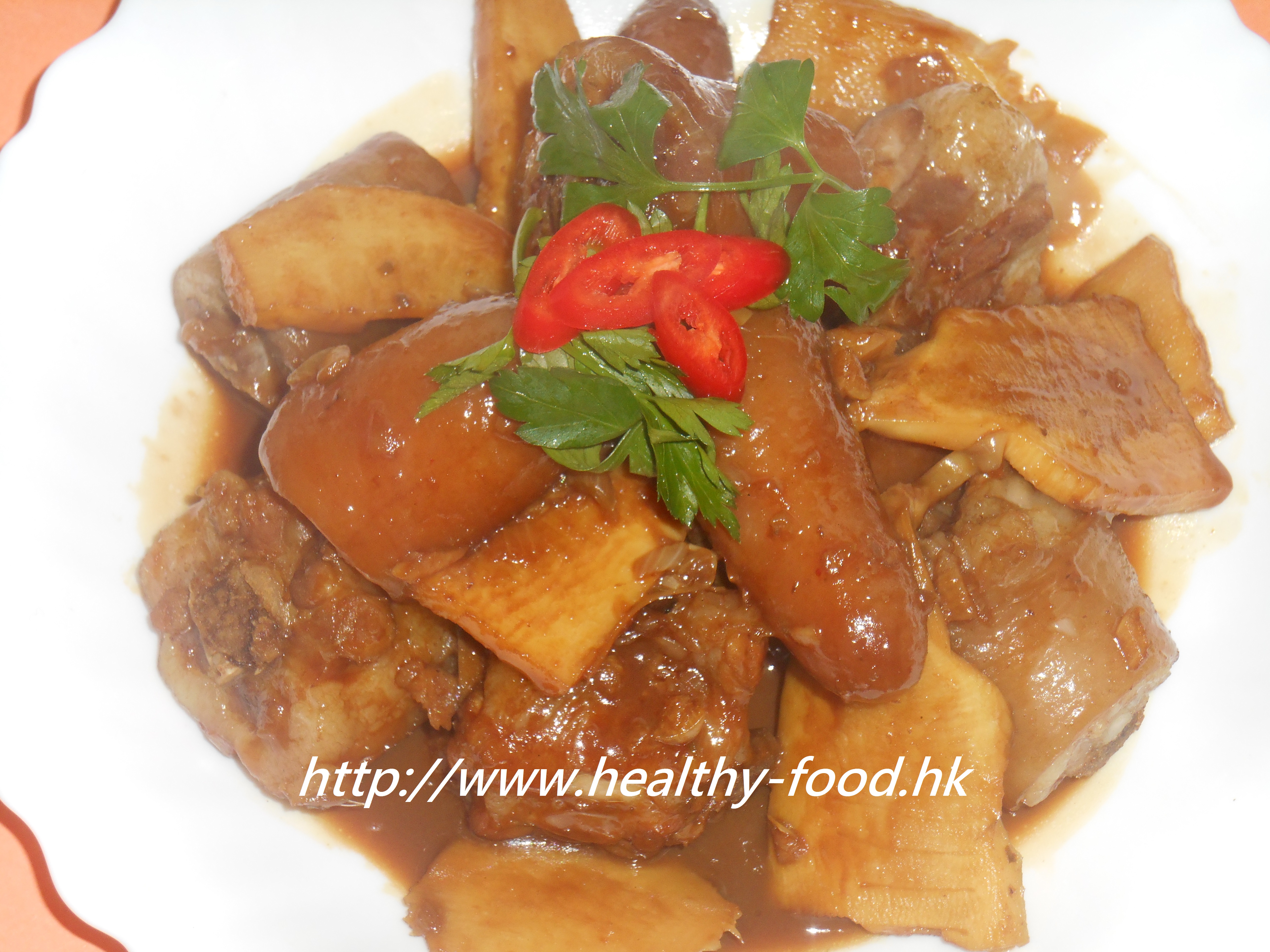 Red-Braised Pig Tail with Winter Bamboo Shoot