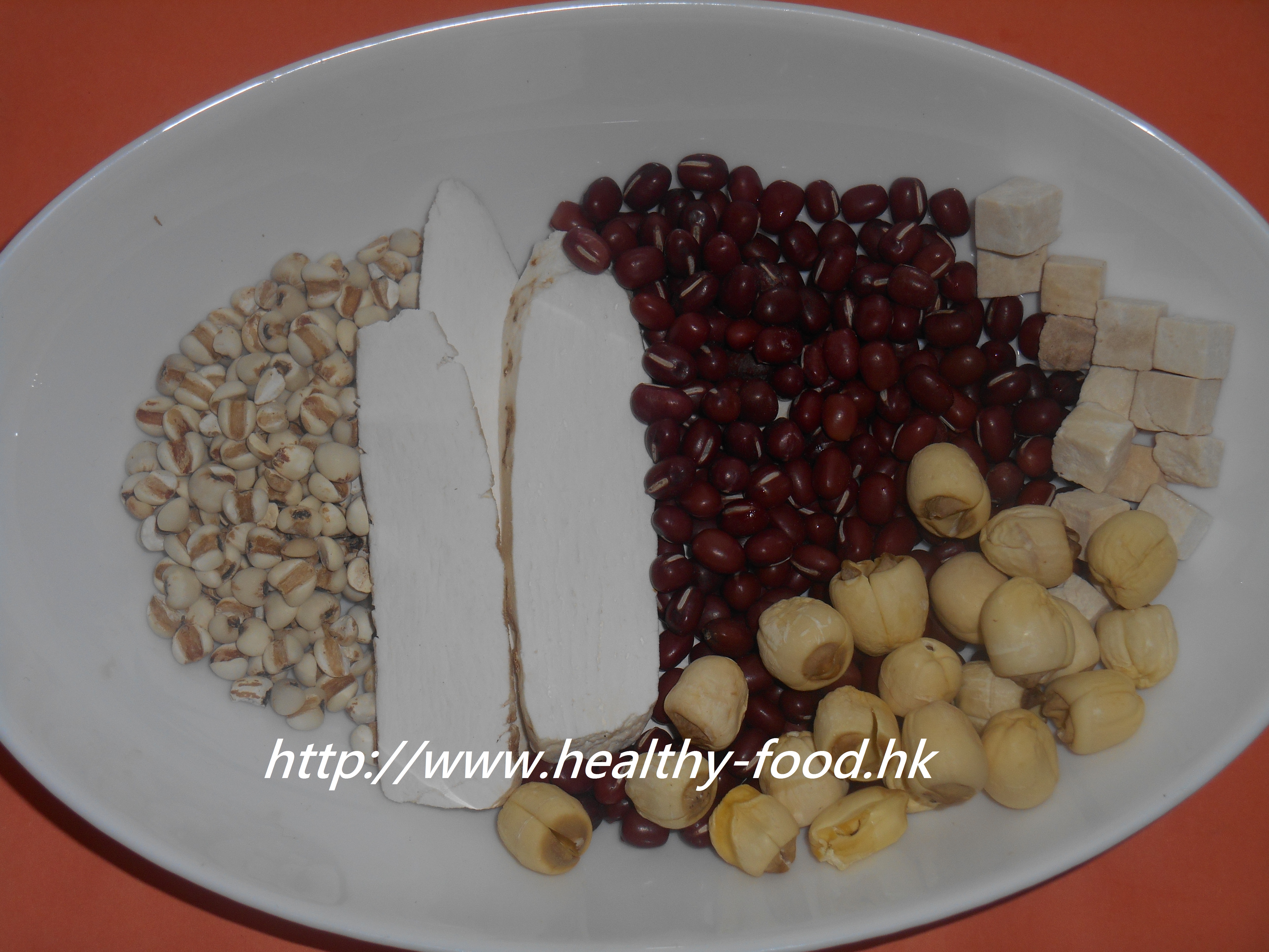 Yam, Lotus Seed, Barley and Red Bean Soup
