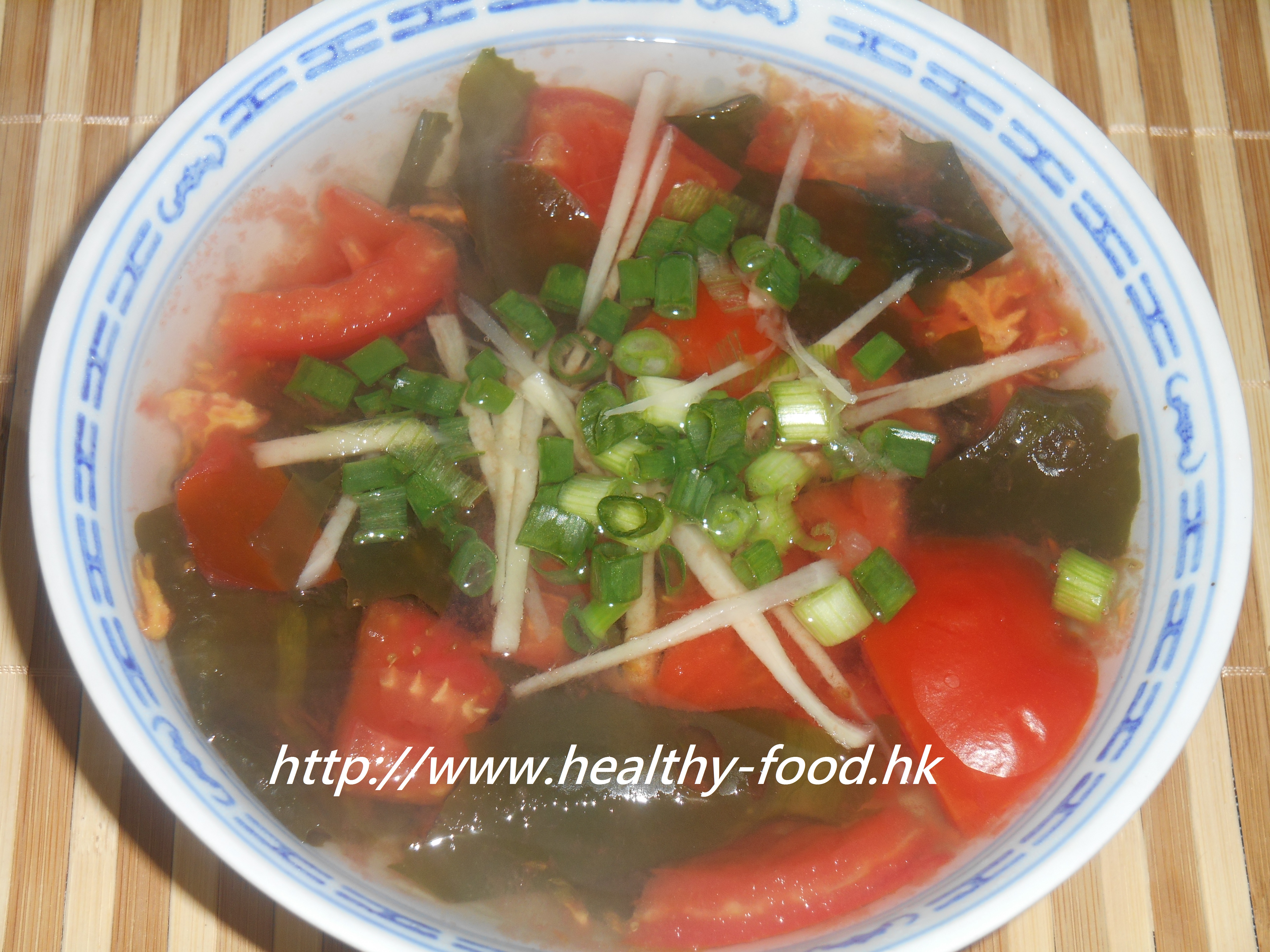 Spiral Seaweed and Tomato Soup