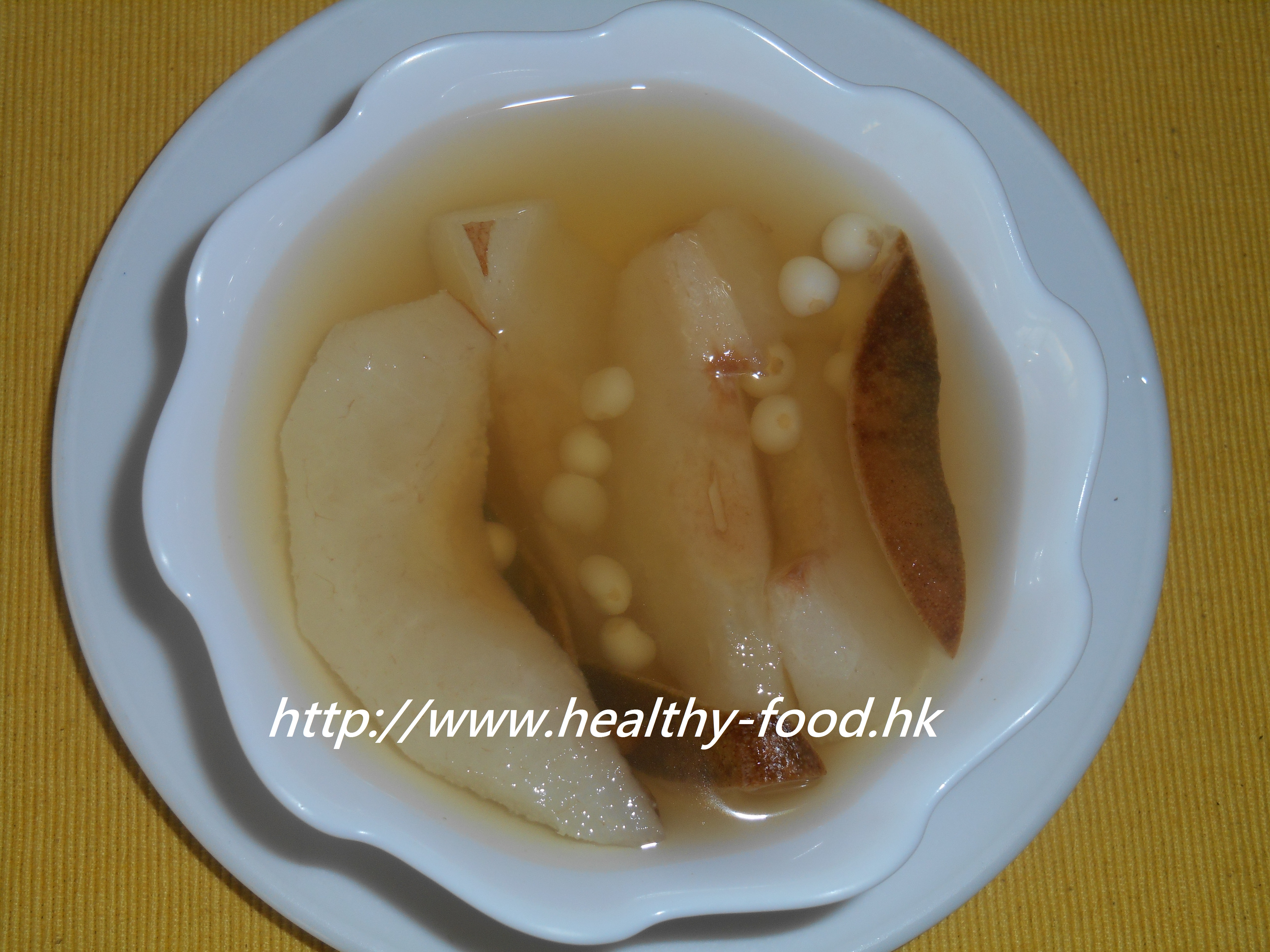 Fritillaria and Tangerine Peel Stewed Pear
