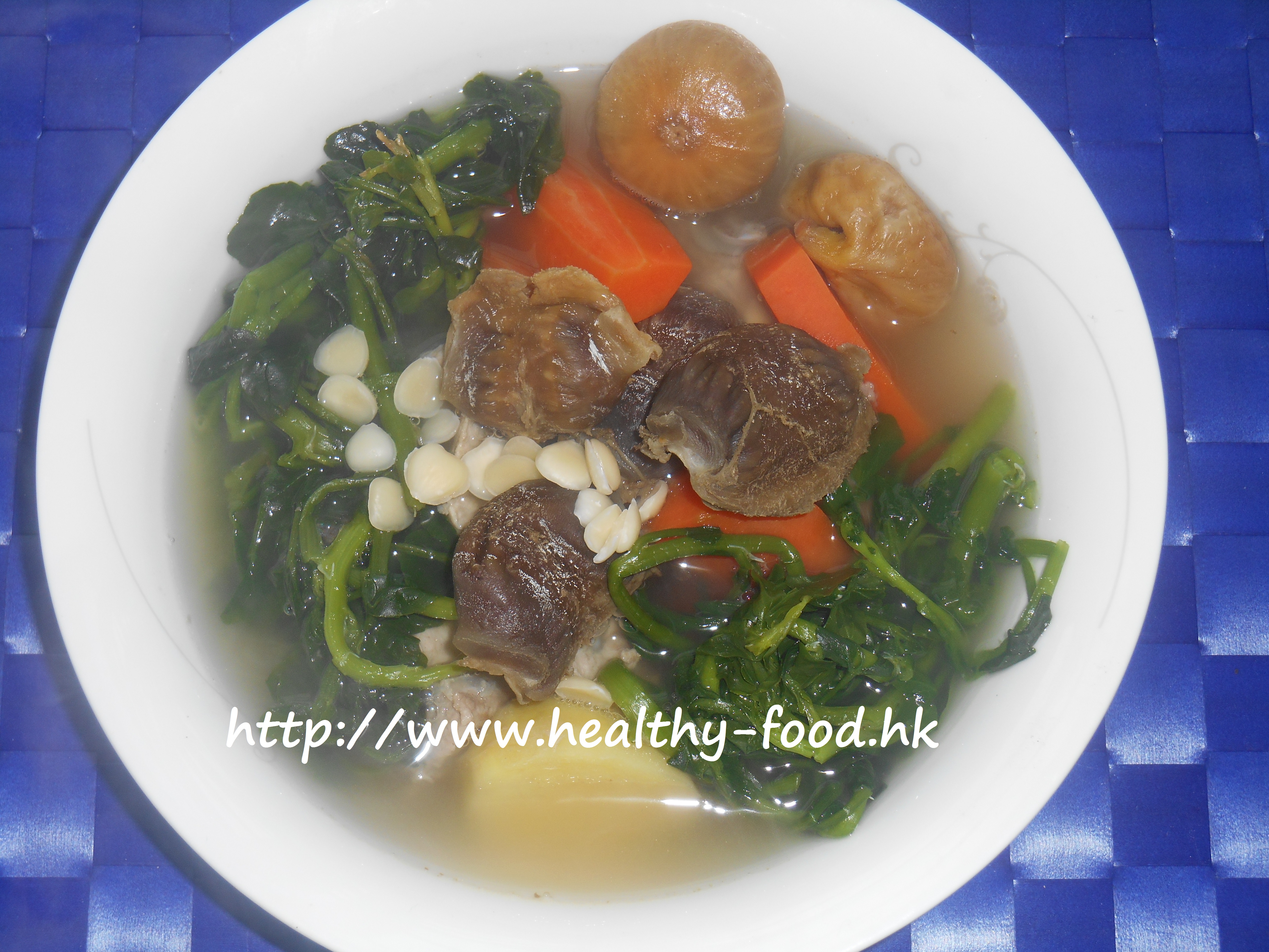 Watercress, Carrot, Fig and Dried Duck Gizzard Soup