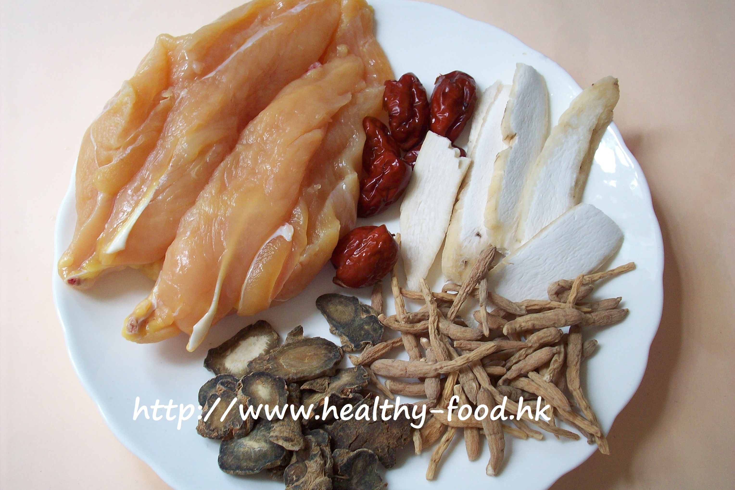 Pseudostellaria Root, Chinese Yam, Notoginseng and Chicken Breast Soup