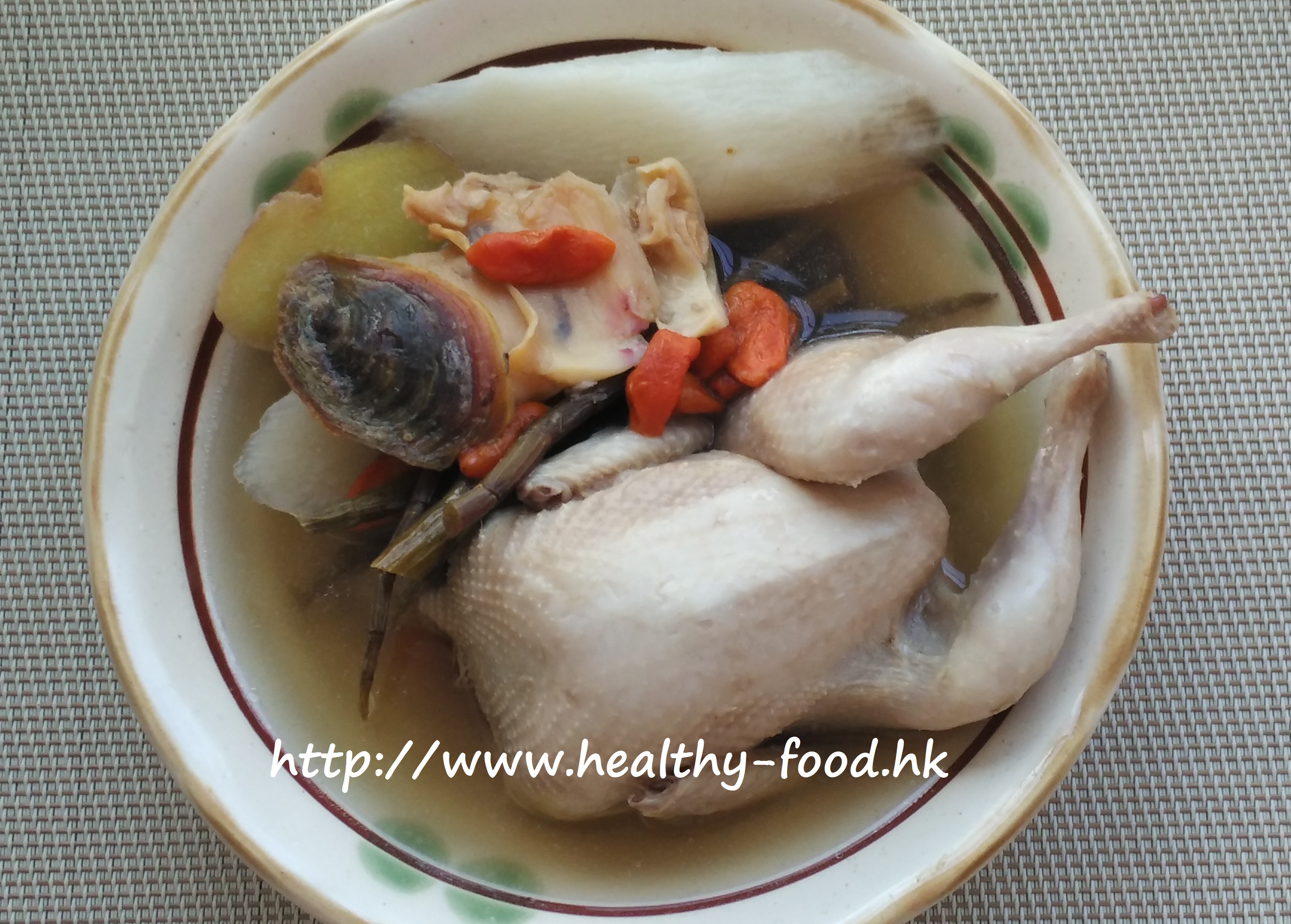 Fresh Dendrobium, Chinese Yam, Goji Berry, Conch and Quail Soup