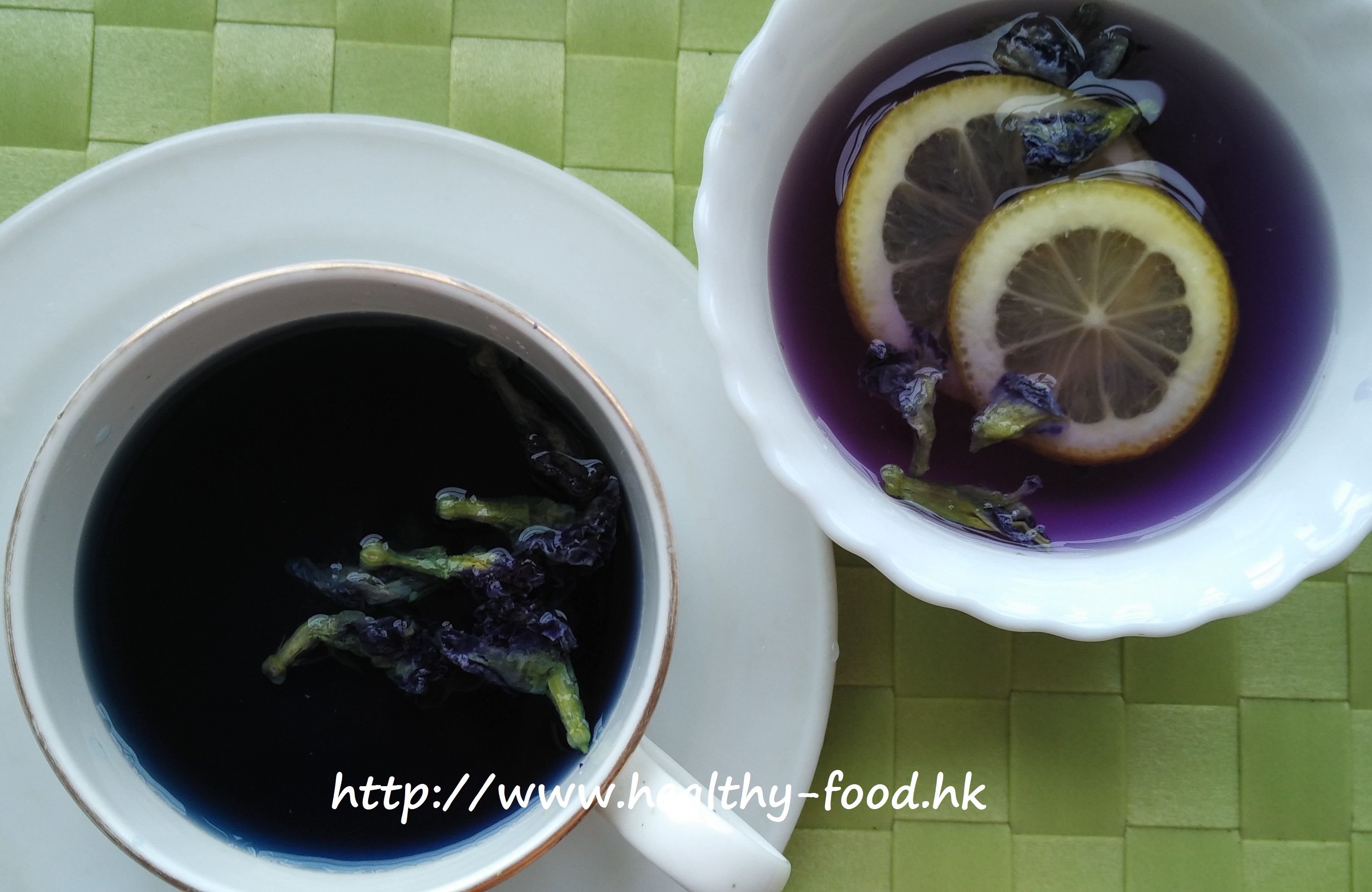 Butterfly Pea Flower Tea with Lemon and Honey
