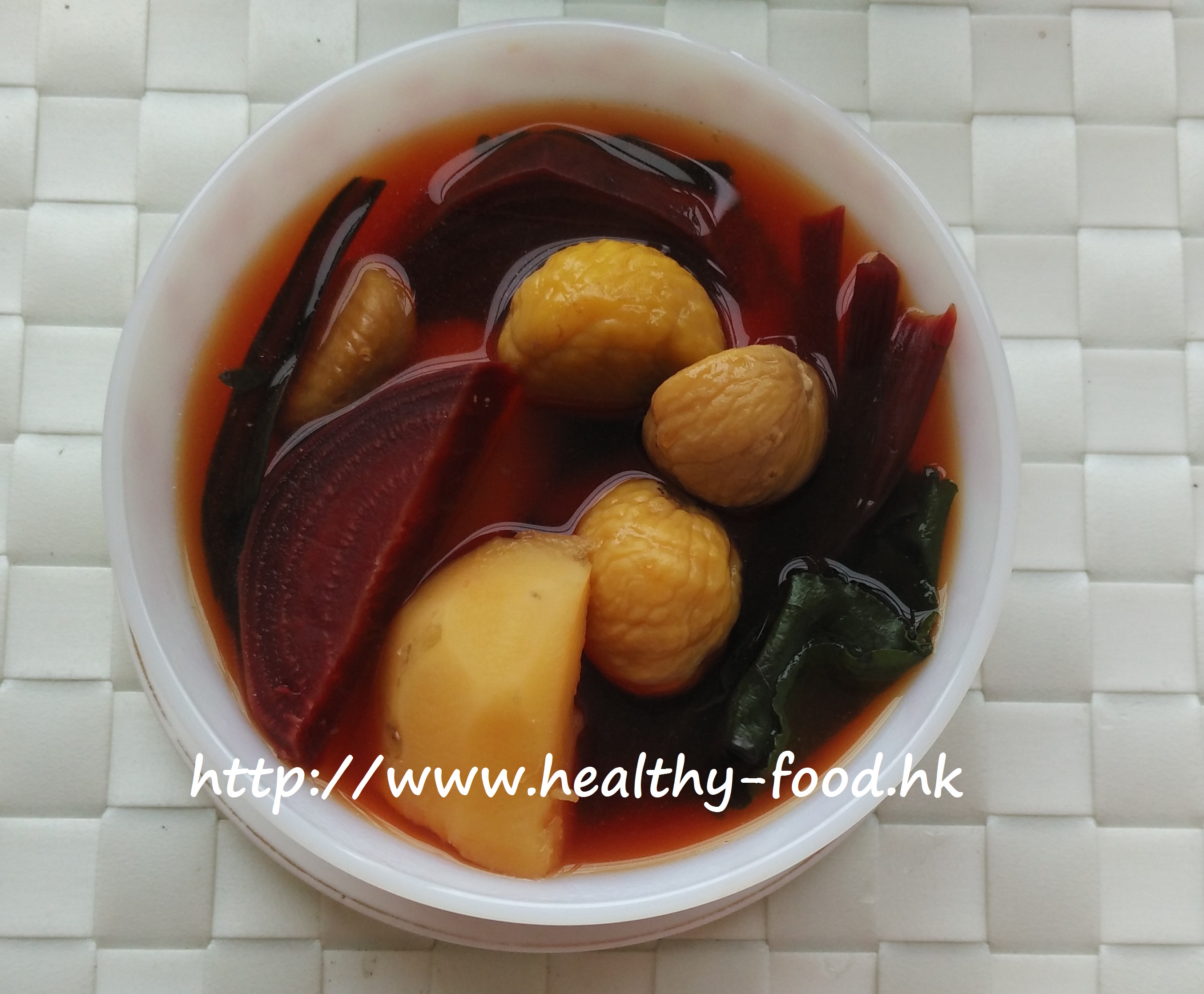 Beetroot Chestnut Potato Soup