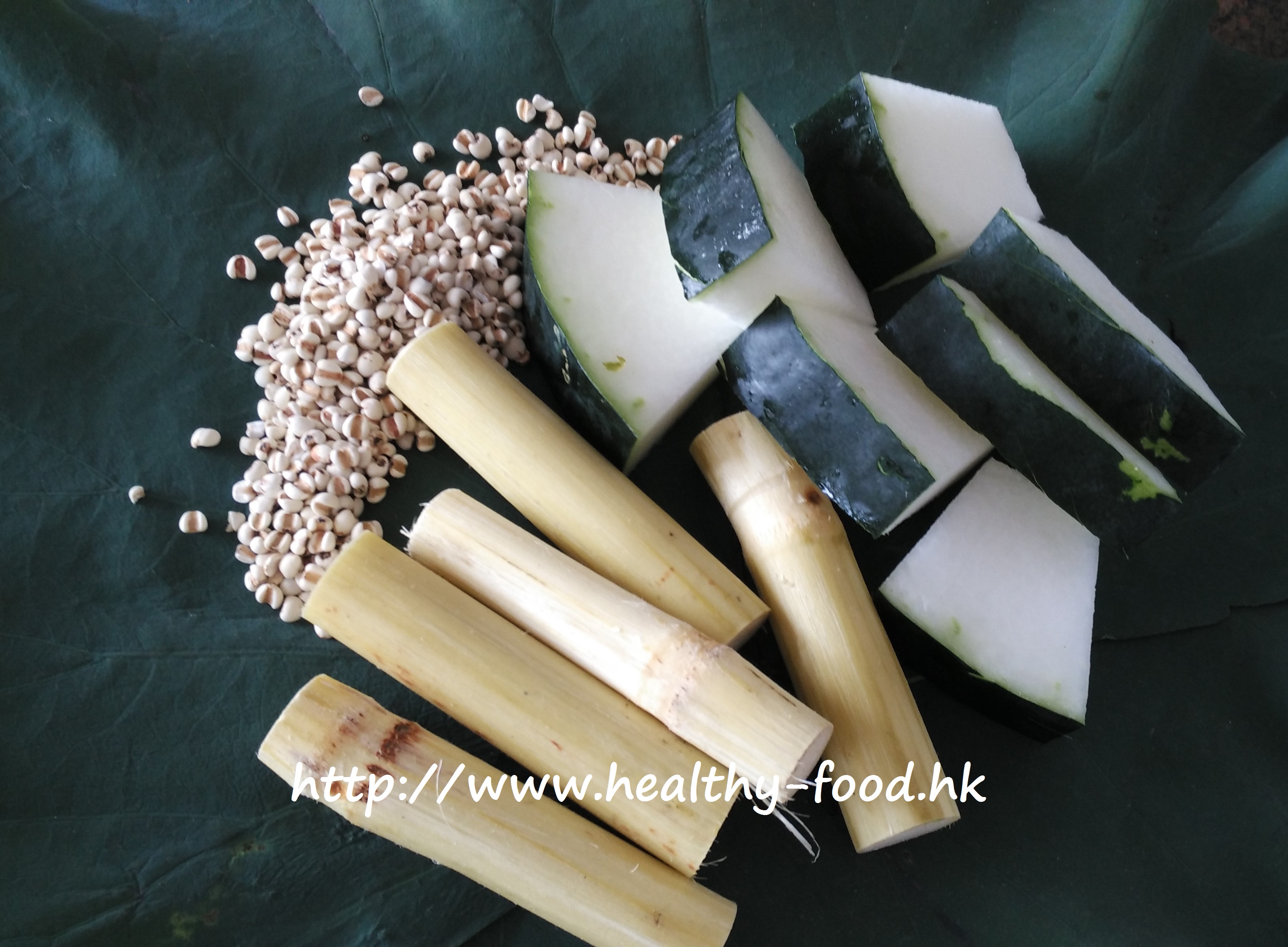 Winter Melon, Lotus Leaf and Sugarcane Sweet Soup