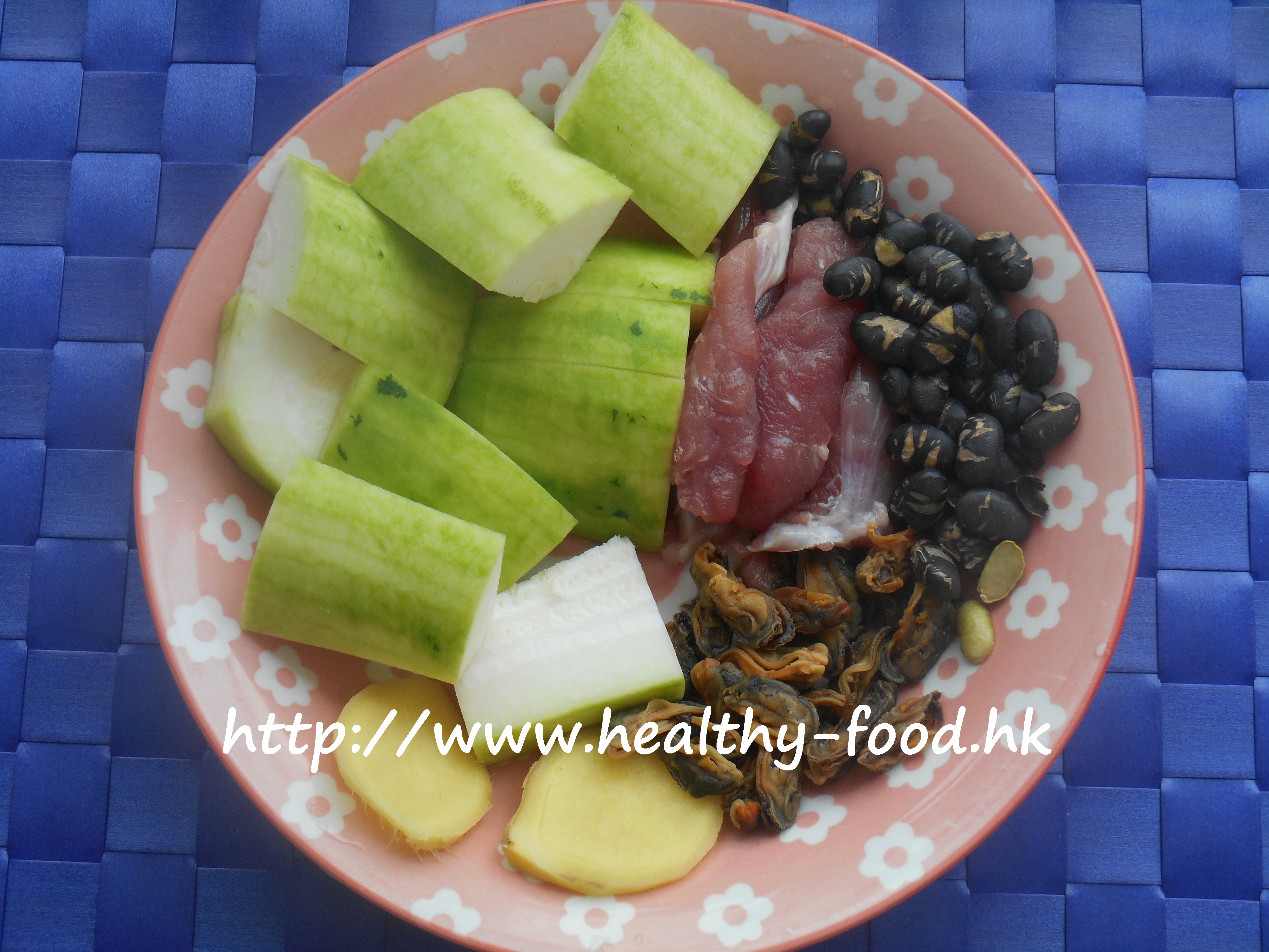 Dried Mussel, Black Bean & Fuzzy Melon Soup