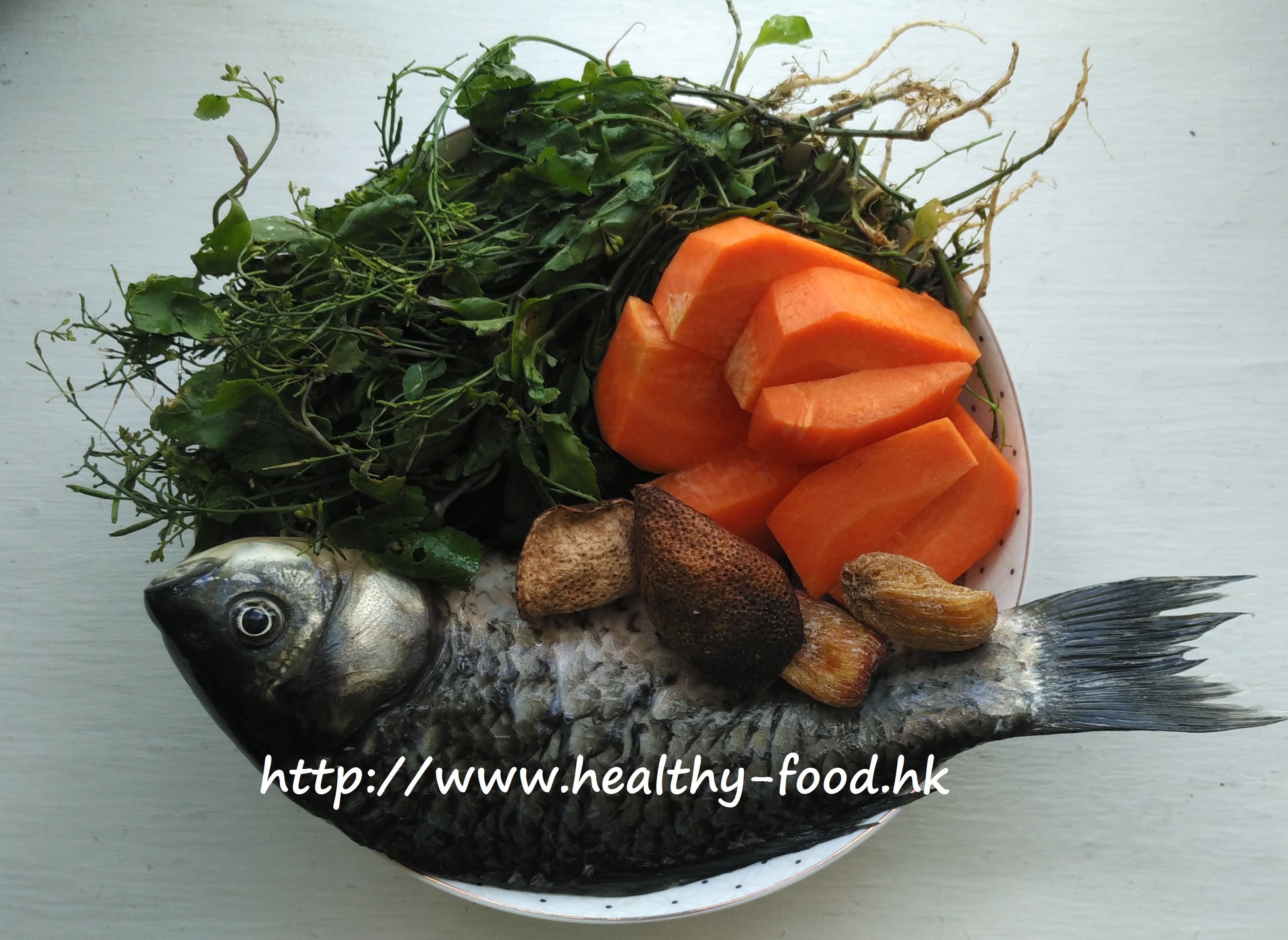 Wild Watercress, Carrot & Crucian Carp Soup