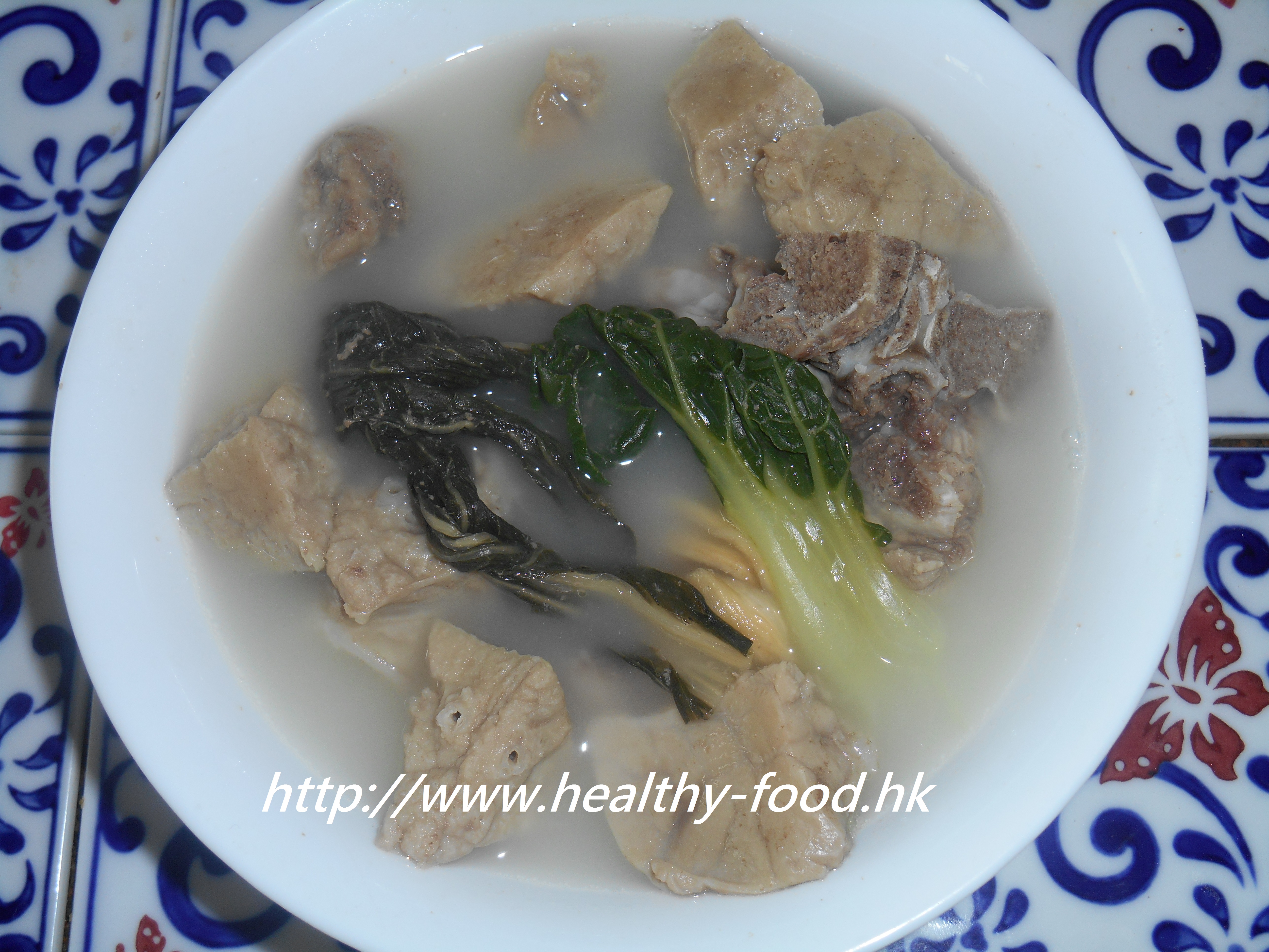 Almond Powder, Fresh & Dried Cabbage, Pork Lung & Pork Rib Soup