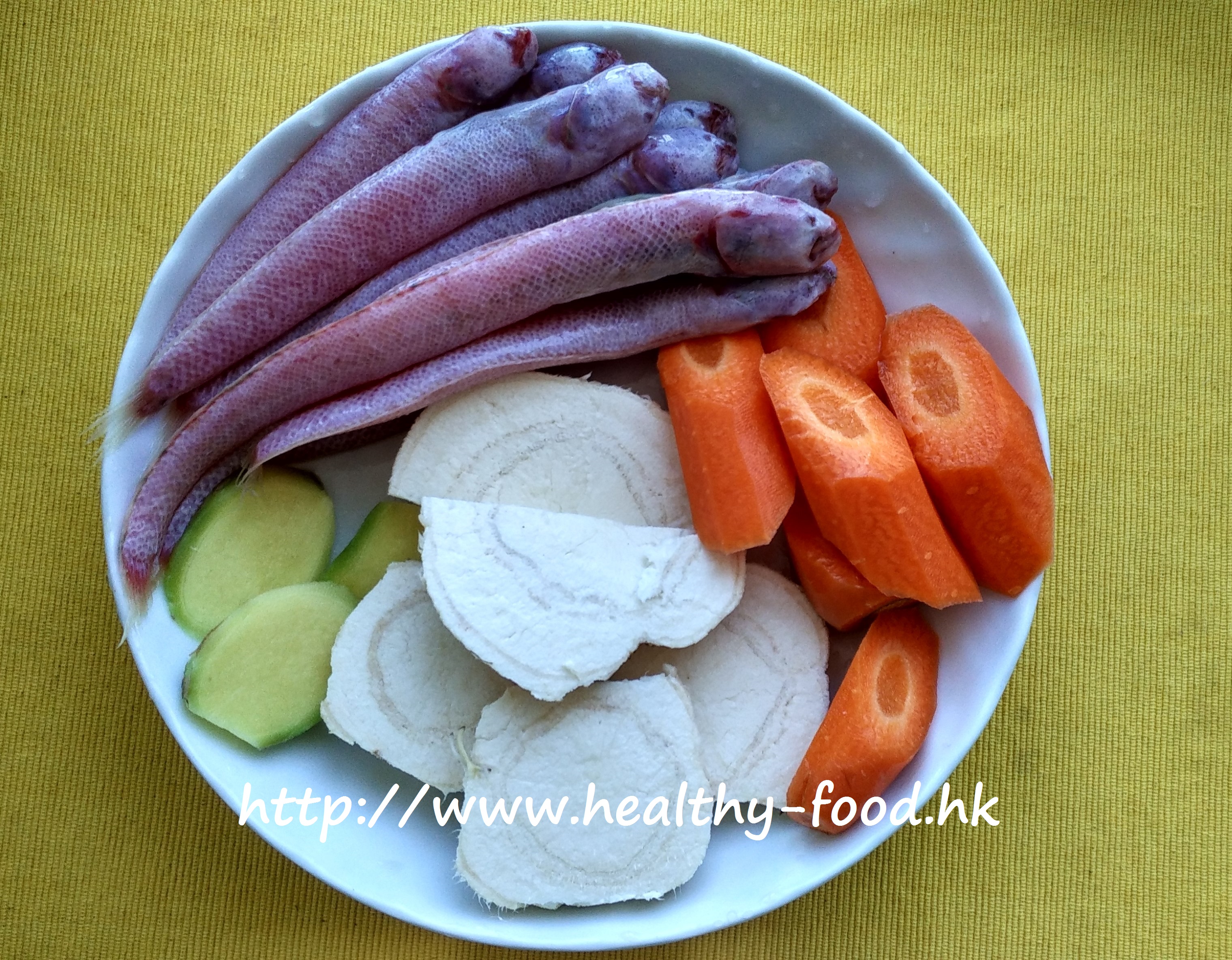 Kudzu Root, Carrot and Fresh Fish Soup