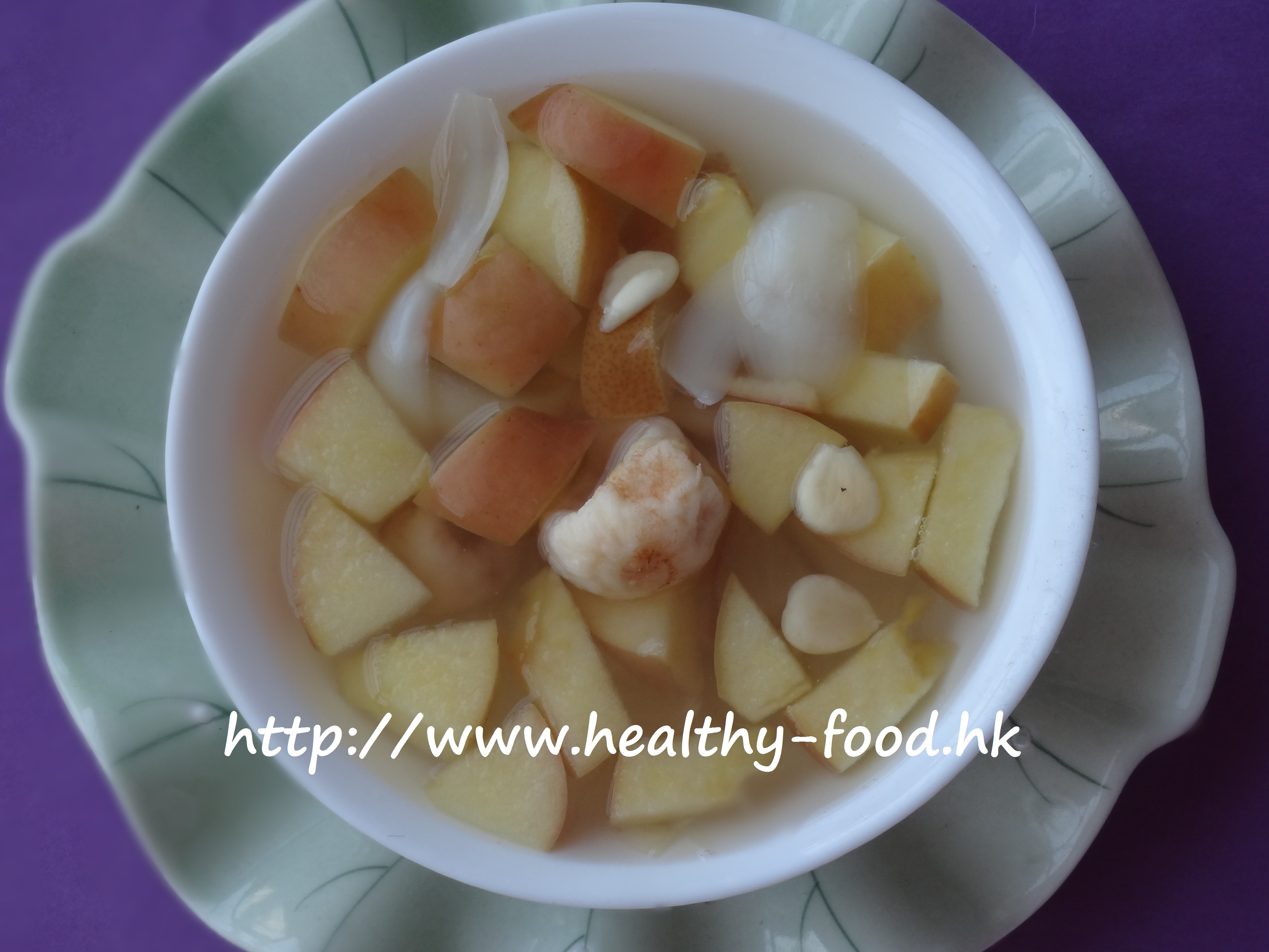 Apple, Pear, Fig, Sweet Almond and Fresh Lily Bulb Sweet Soup