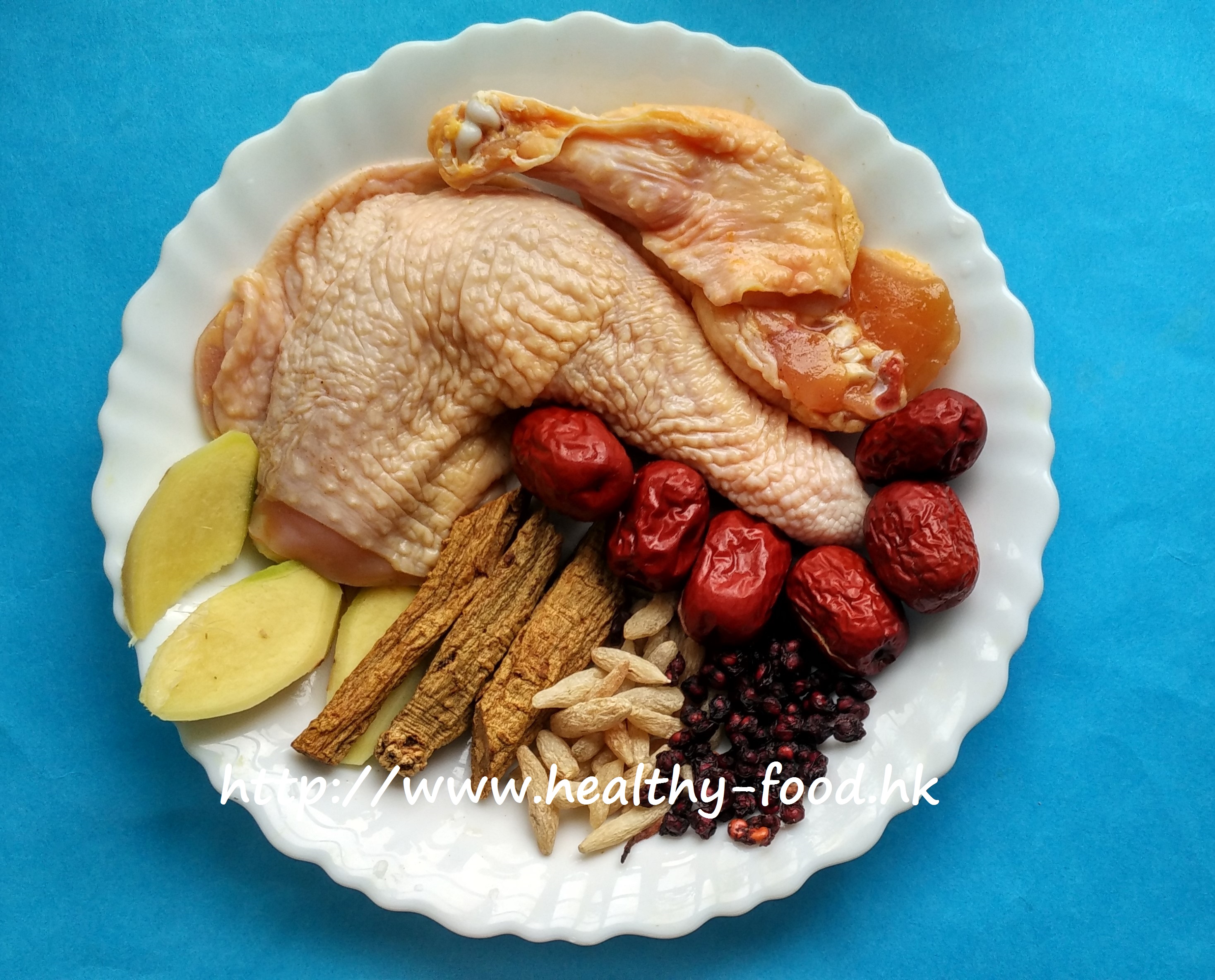Codonopsis, Ophiopogon and Schisandra Berry Stewed Chicken (Sheng Mai San Chicken)