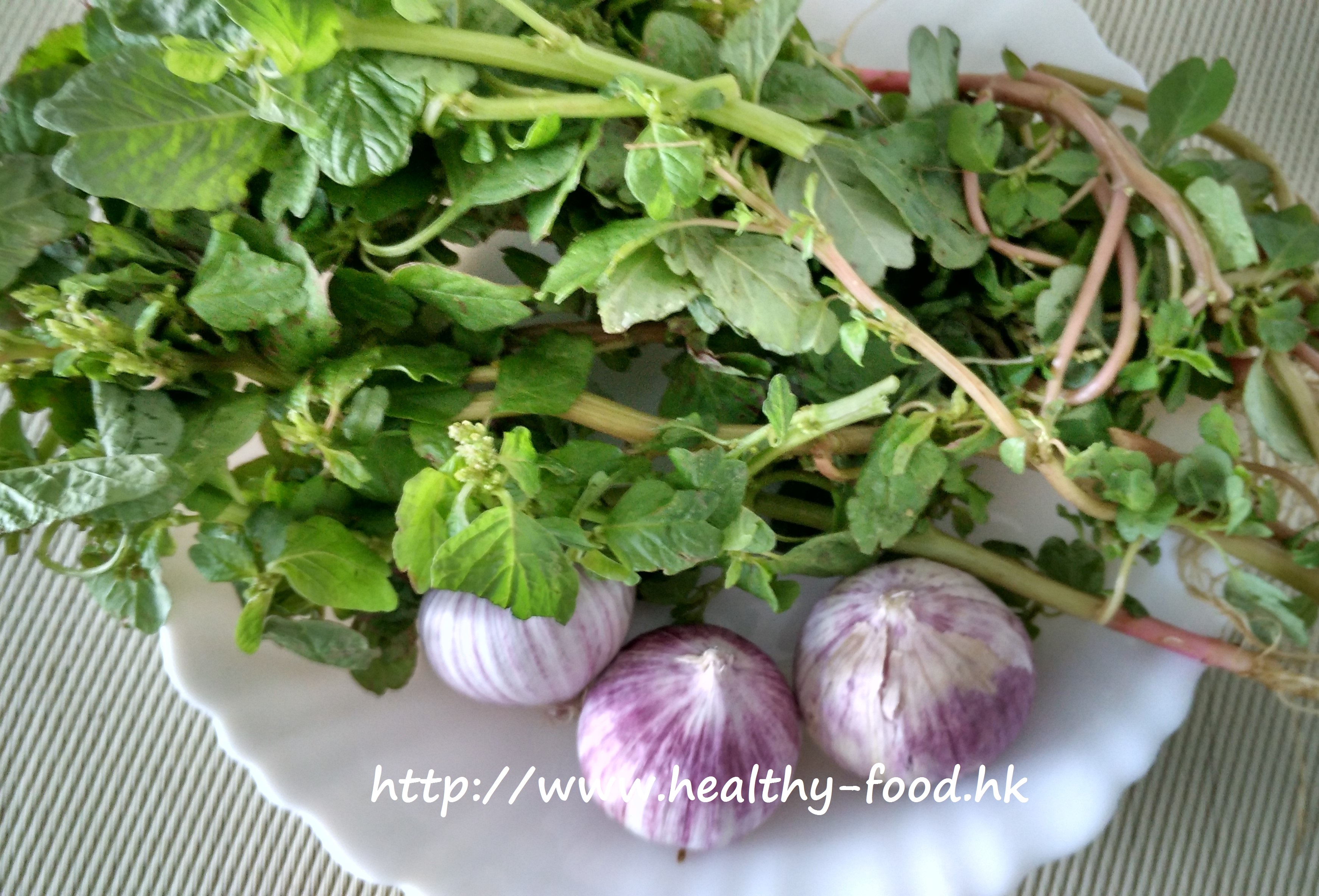 Wild Amaranth & Garlic Soup