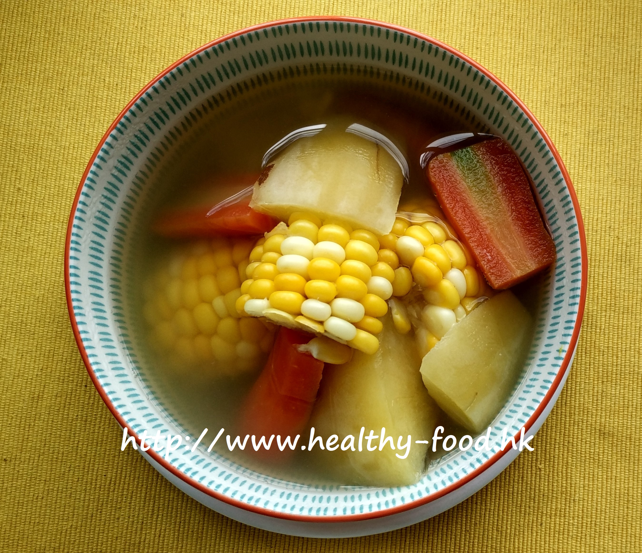 Yacon, Corn & Carrot Soup