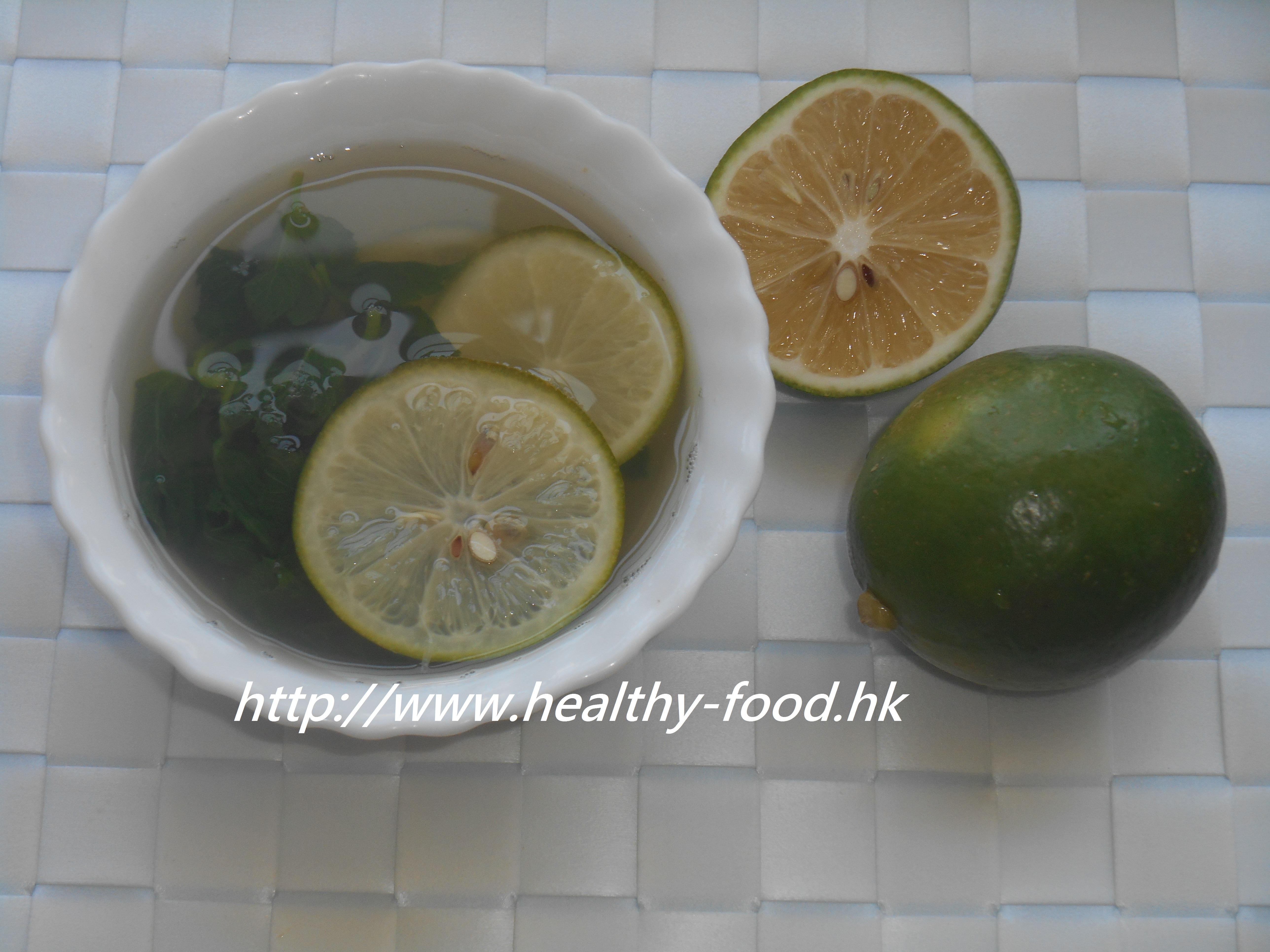Fresh Lime and Mint Tea with Honey