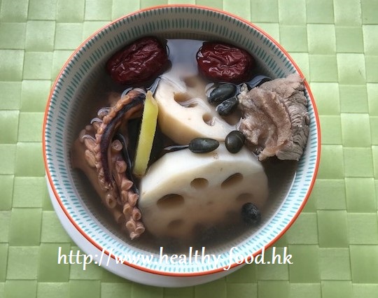 Lotus Root, Black Bean & Dried Octopus Pork Rib Soup