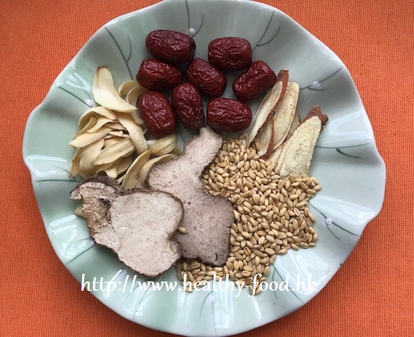 Licorice, Wheat Berry, Poria Cocos, Lily Bulb and Red Date Soup