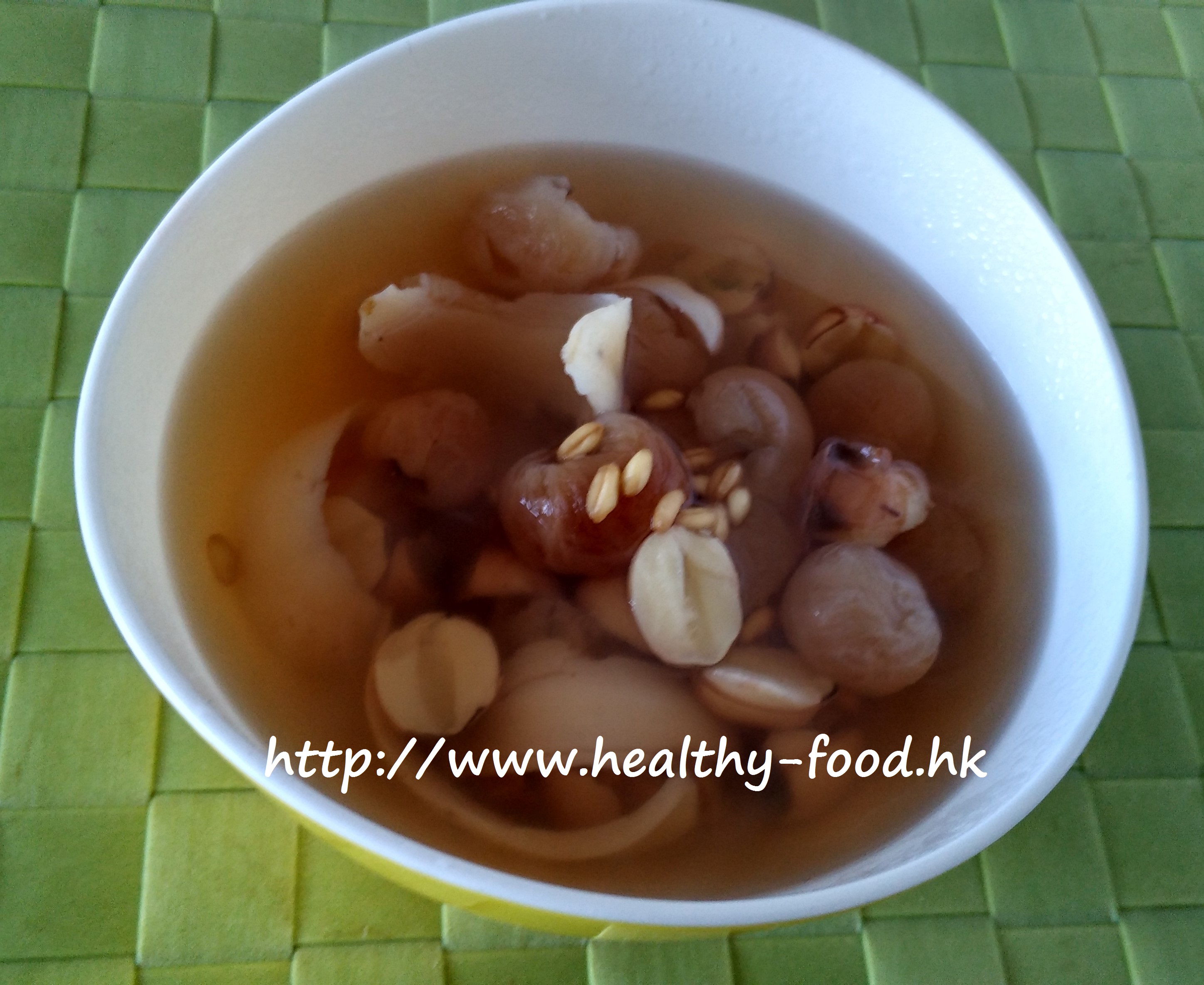 Lotus Seed, Lily Bulb, Longan and Wheat Berry Sweet Soup