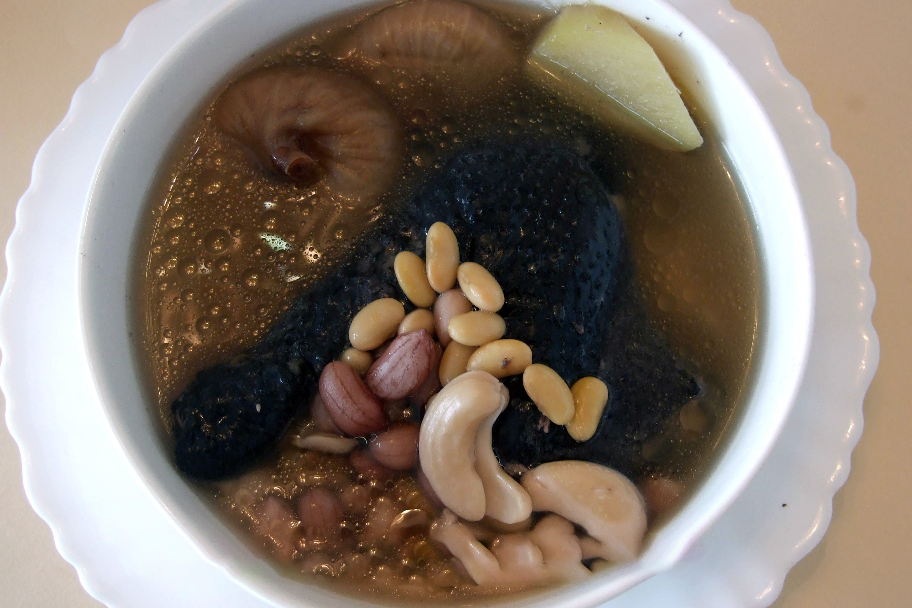 Peanut, Cashew and Black Chicken Soup