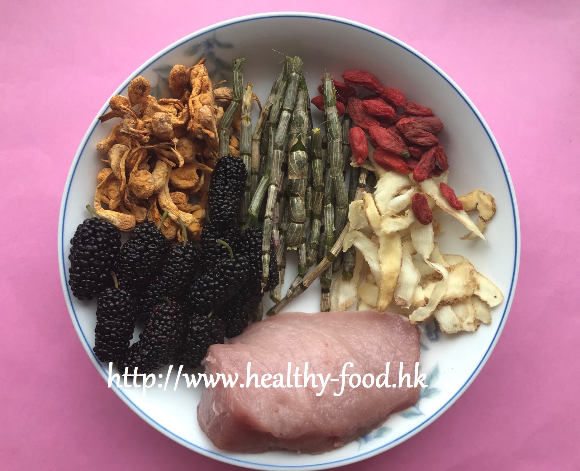 Fresh Mulberry, Dendrobium, Cordyceps Flower and Pork Soup