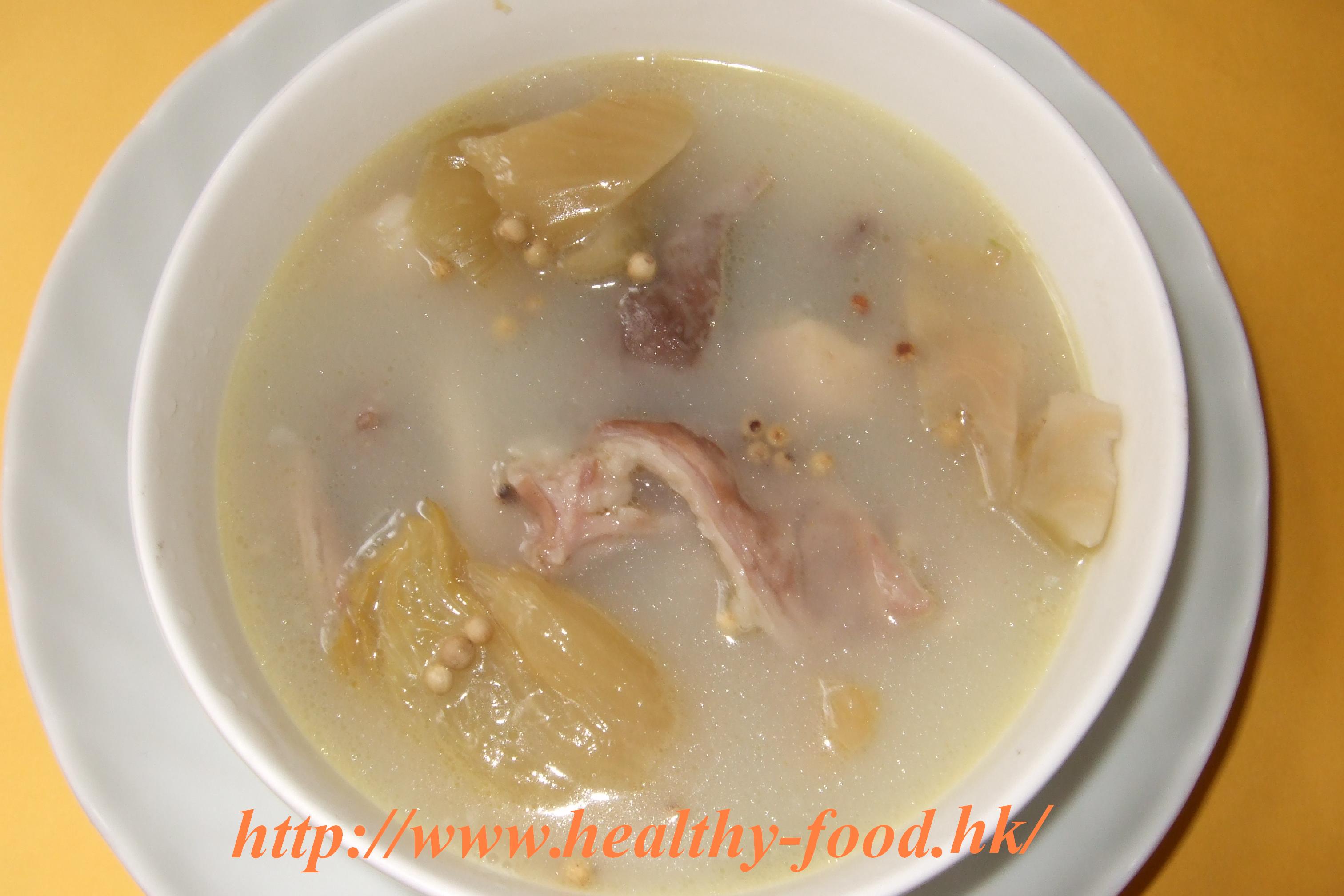 Salted Mustard Greens, Peppercorn & Pork Tripe Soup