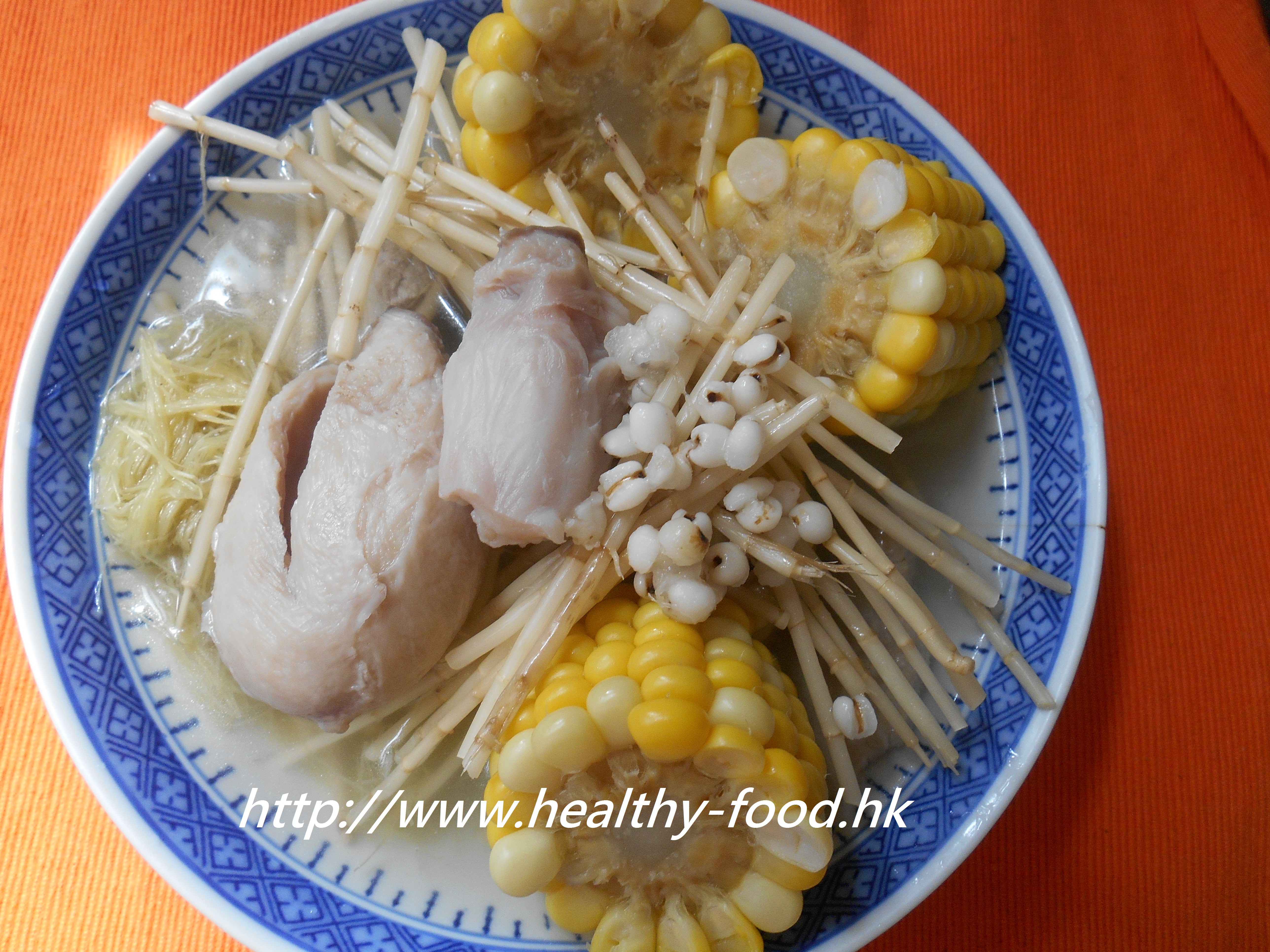 Imperata Root, Coix Seed, Corn Silk & Pork Bladder Soup