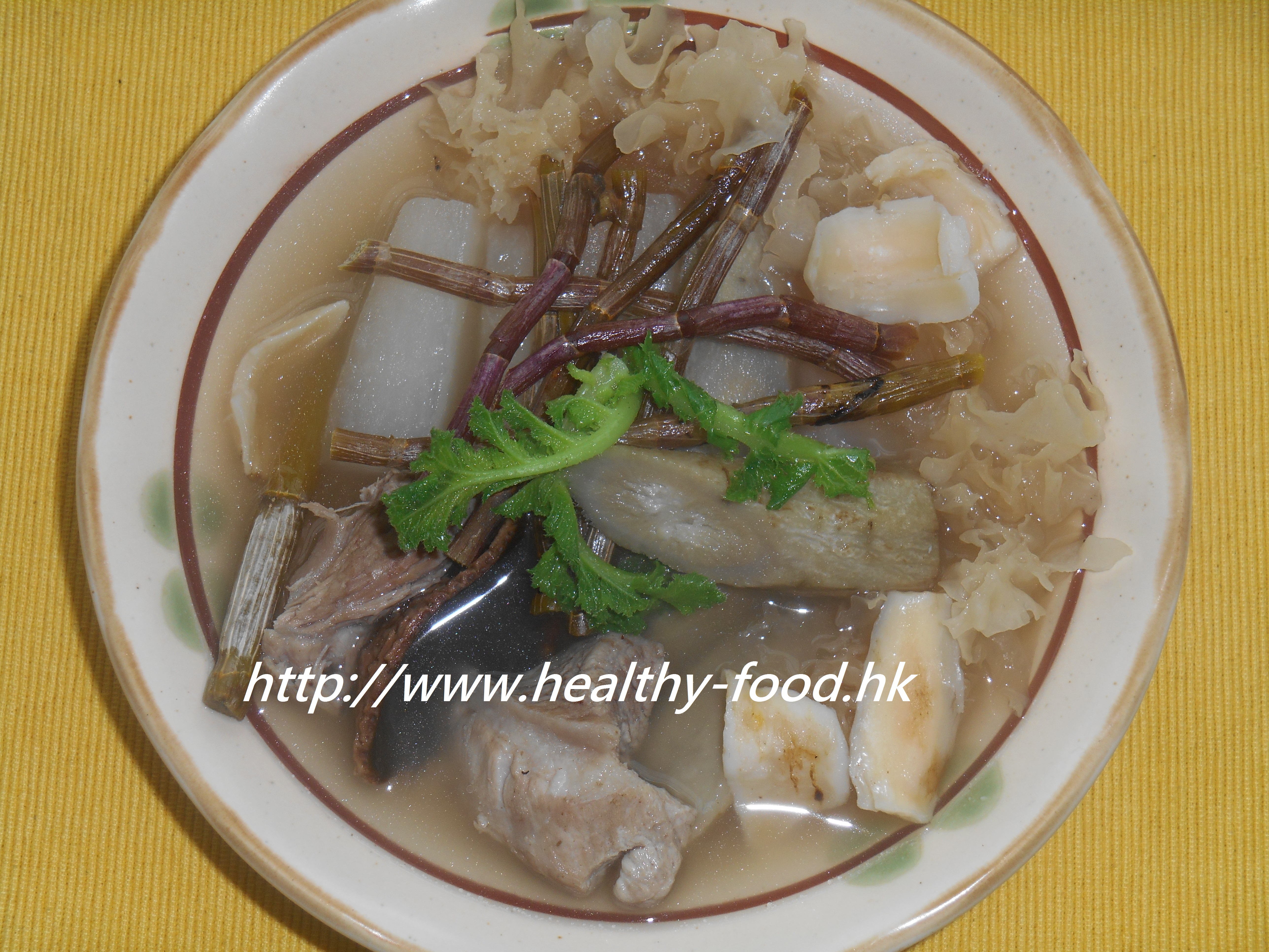 Fresh Dendrobium, Burdock, White Radish and Snow Fungus Soup
