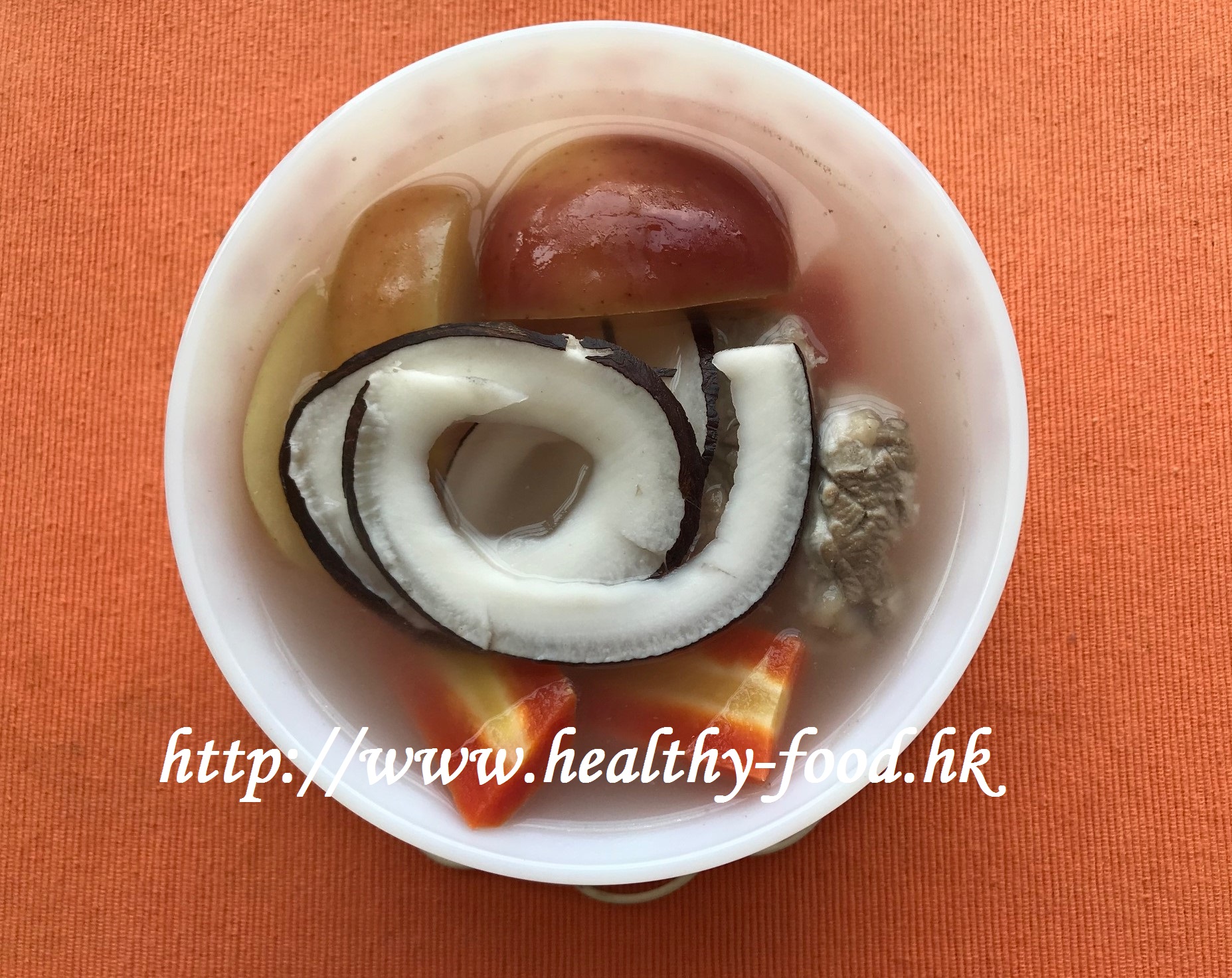 Coconut Ball, Apple and Lean Pork Soup