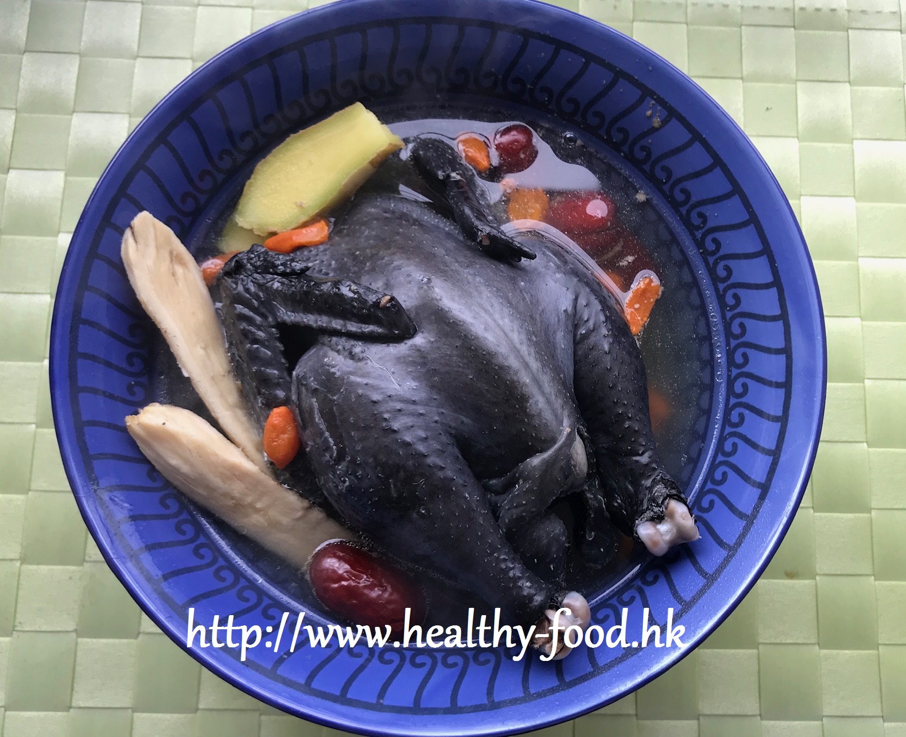 Astragalus, Goji Berry and Red Date Silkie Chicken Soup