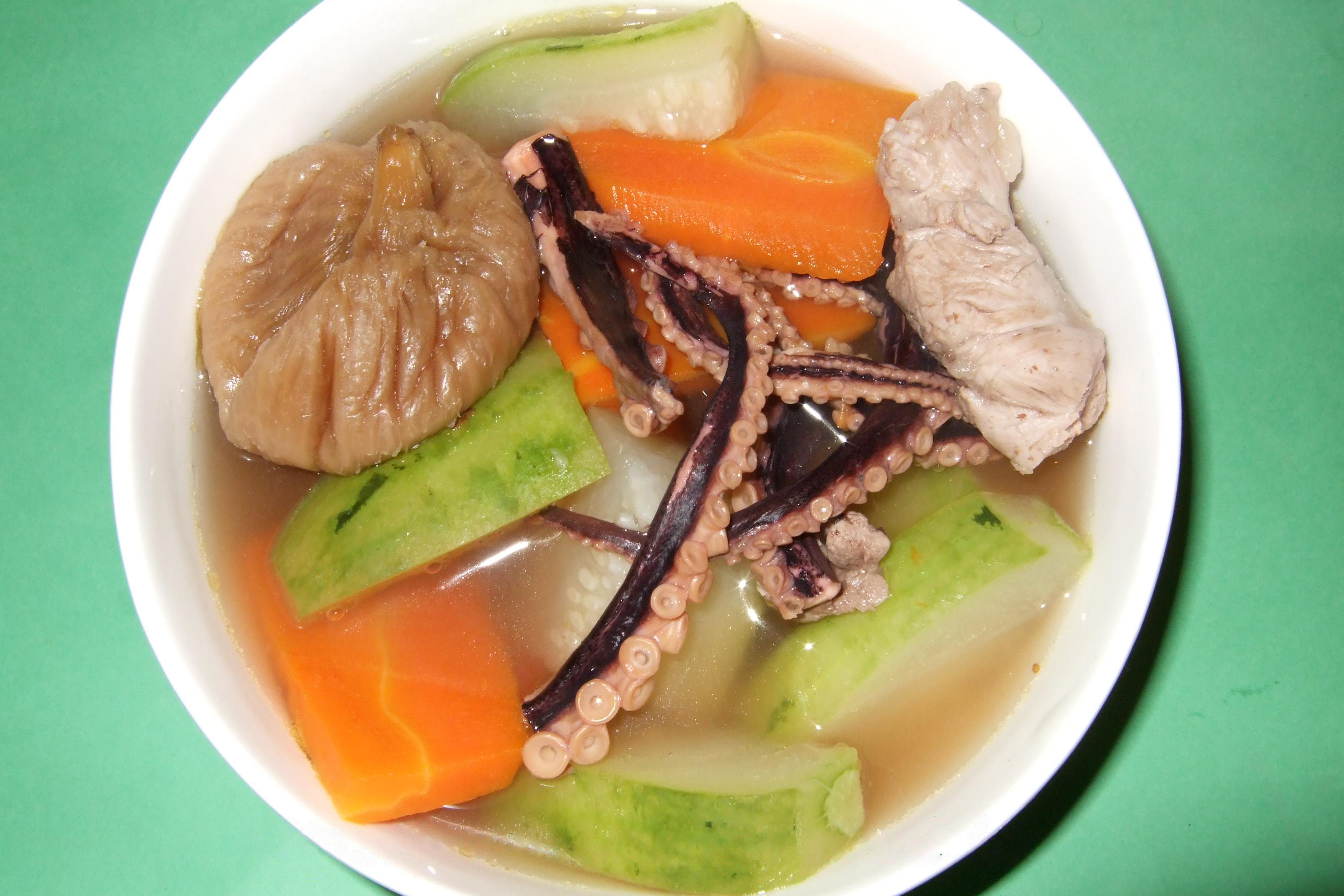 Dried Octopus and Fuzzy Melon Soup