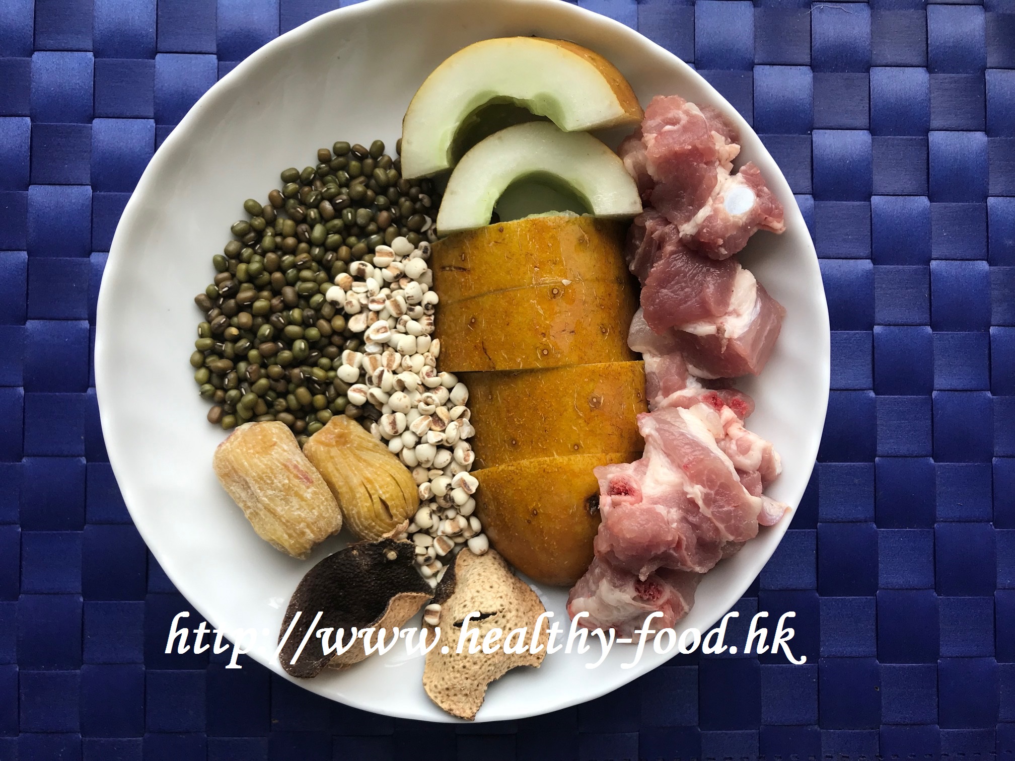 Old Cucumber, Mung Bean and Barley Pork Rib Soup