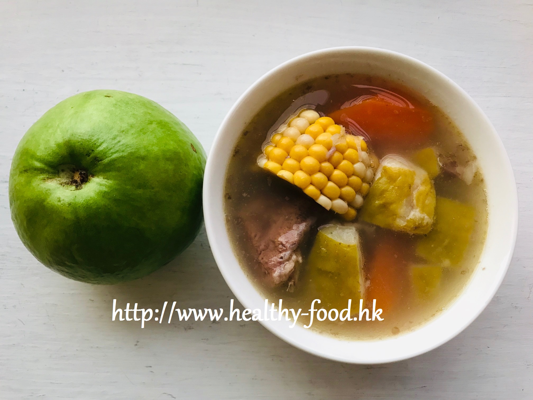 Guava, Corn, and Pork Rib Soup