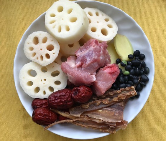 Lotus Root, Black Bean and Dried Octopus Pork Rib Soup