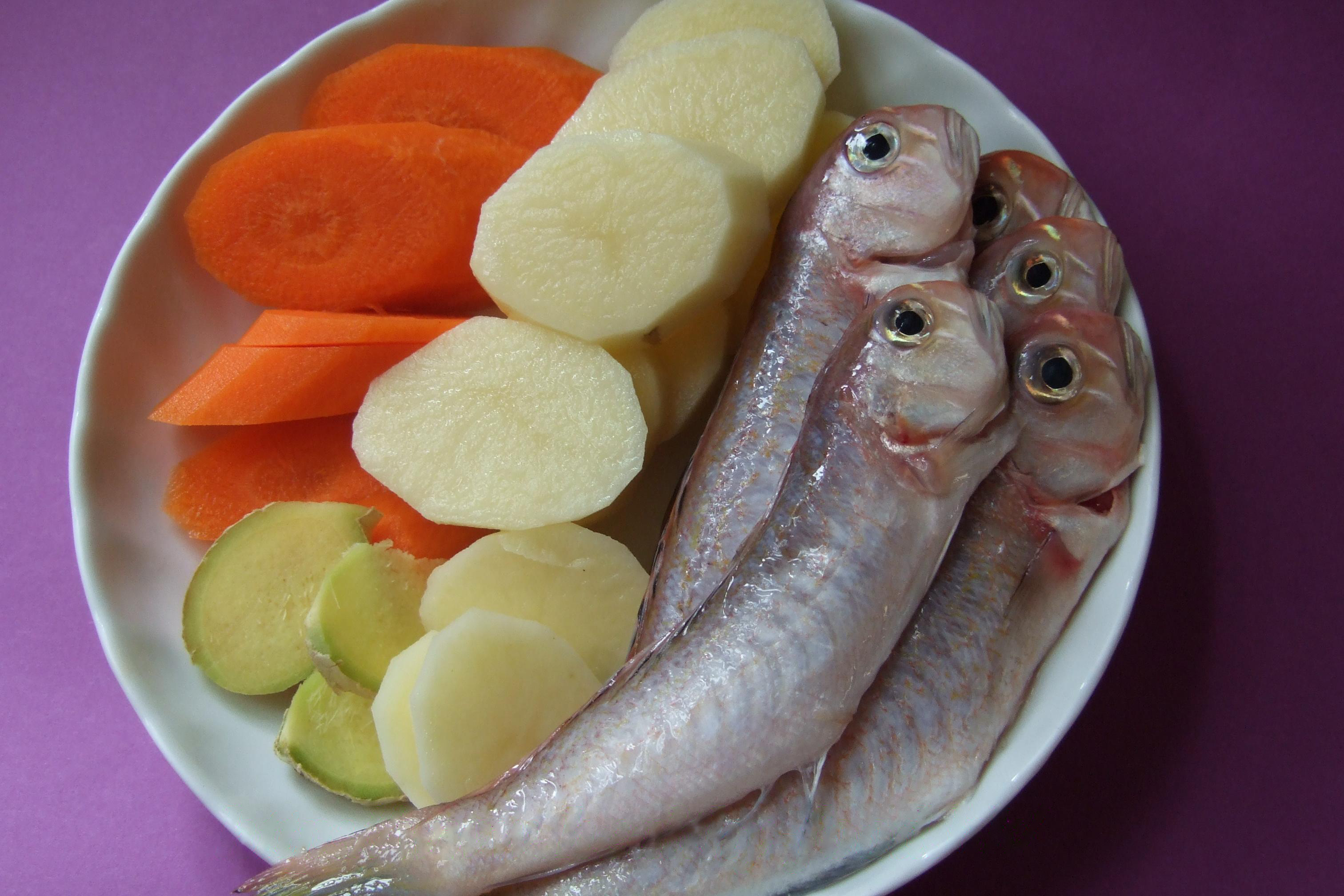Potato, Carrot and Fresh Sea Fish Soup