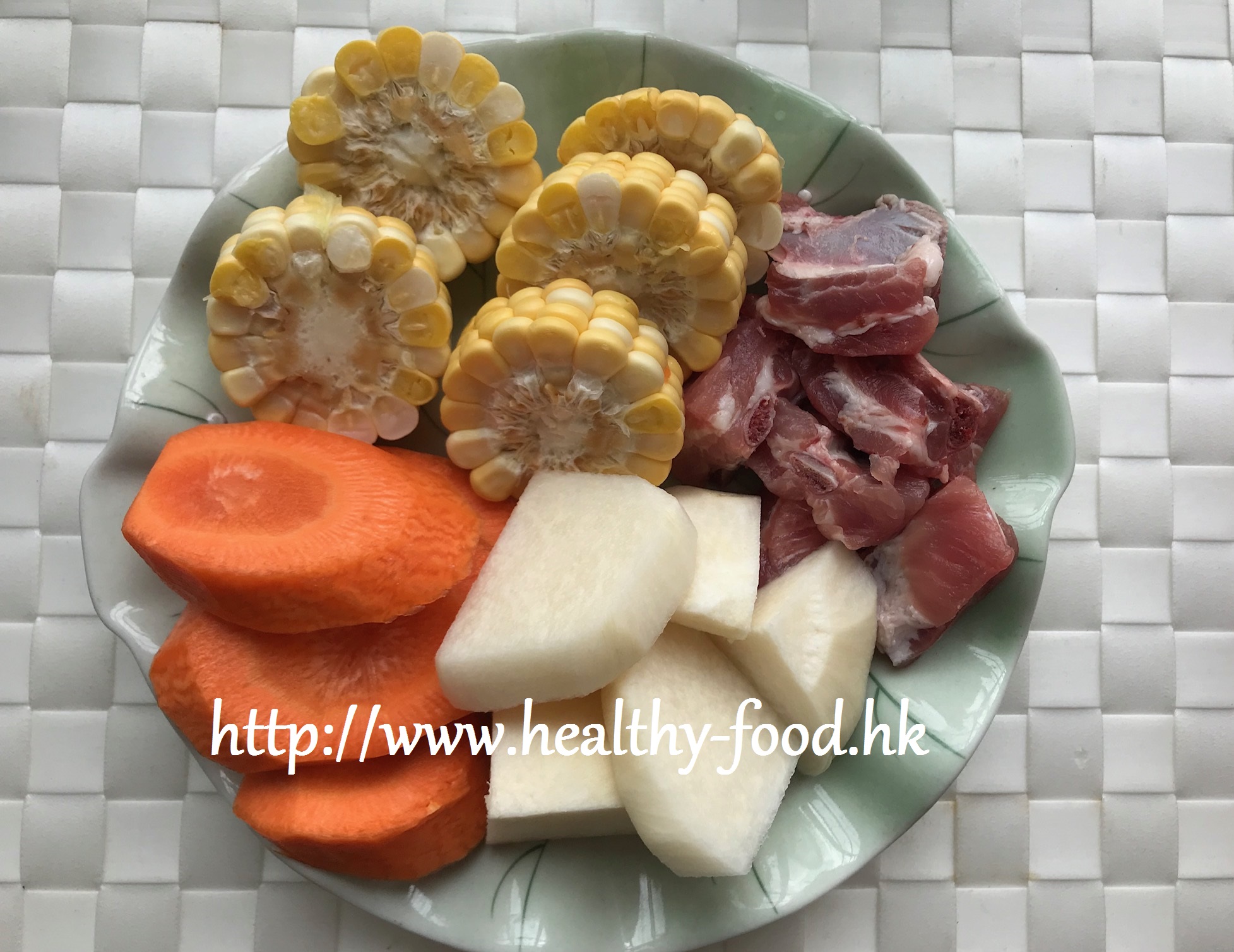 Jicama, Carrot and Corn Soup