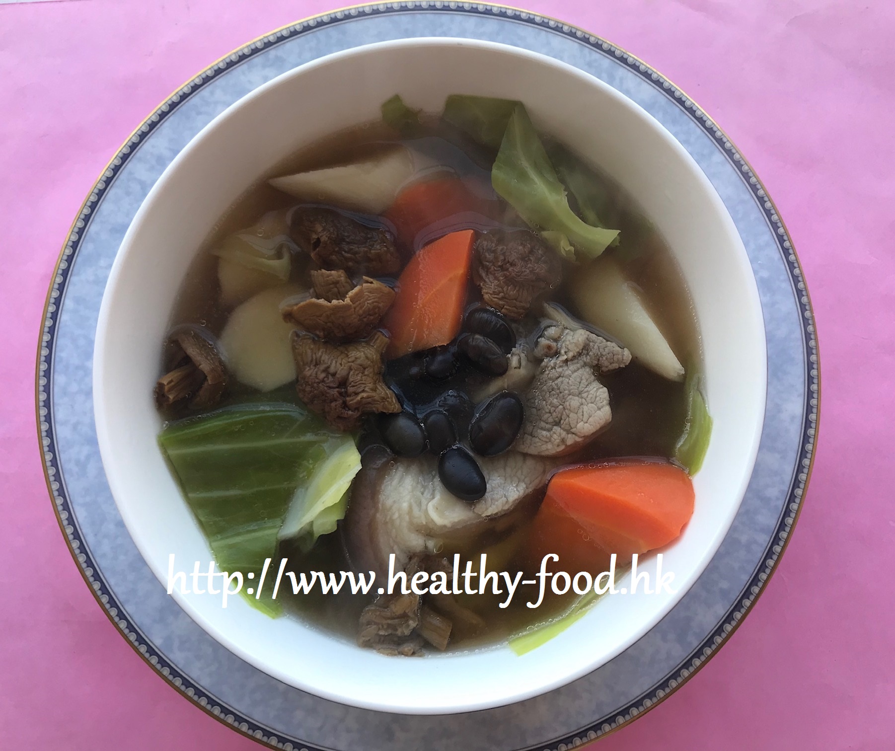 Five-Colour Agaricus Mushroom and Pork Rib Soup