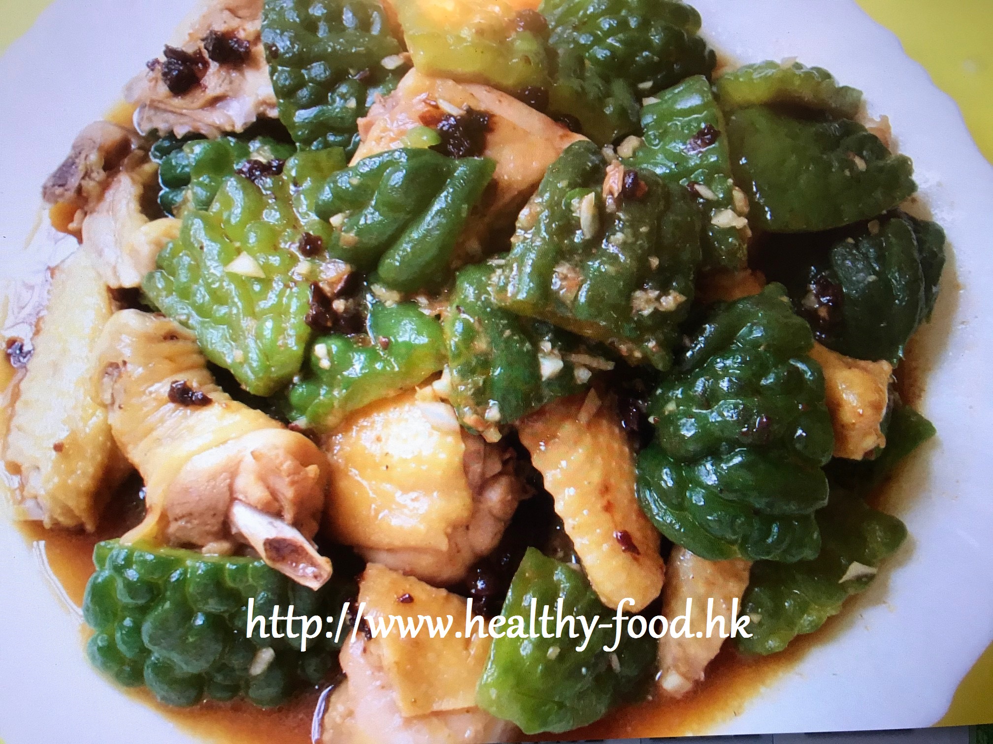 Bitter Melon Braised Chicken (Ku Gua Men Ji)
