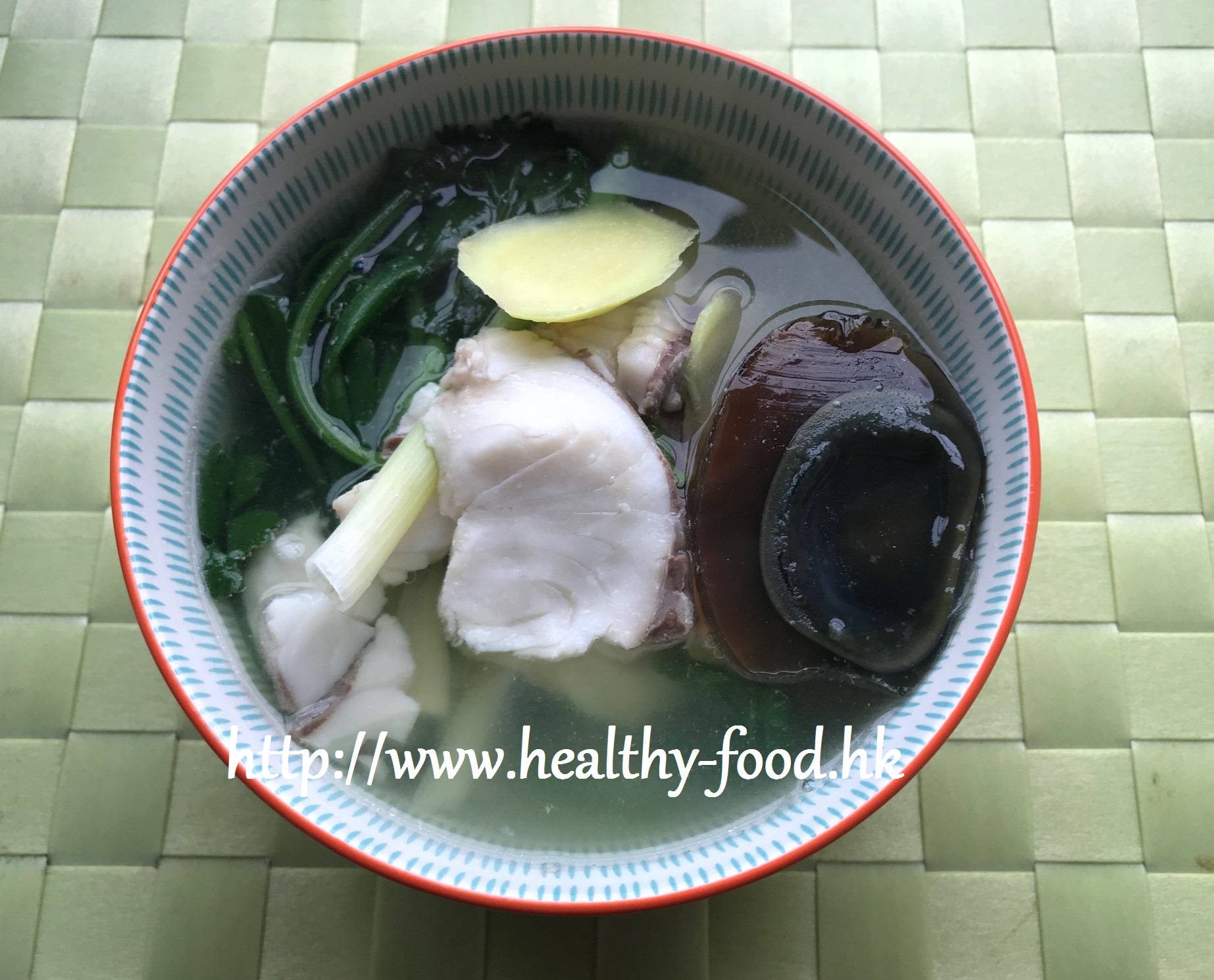 Century Egg, Coriander, Spring Onion and Fish Broth