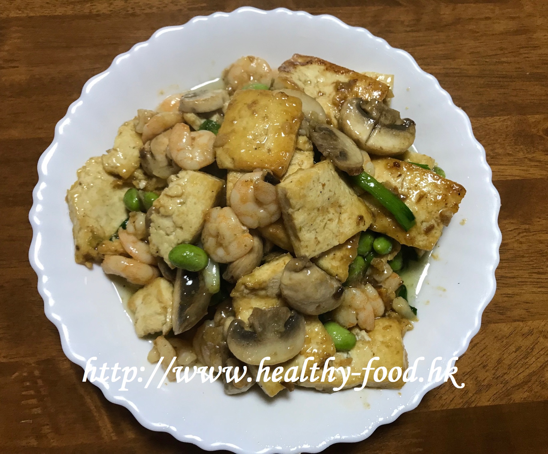 Shrimp, Mushroom and Tofu Stir-fry