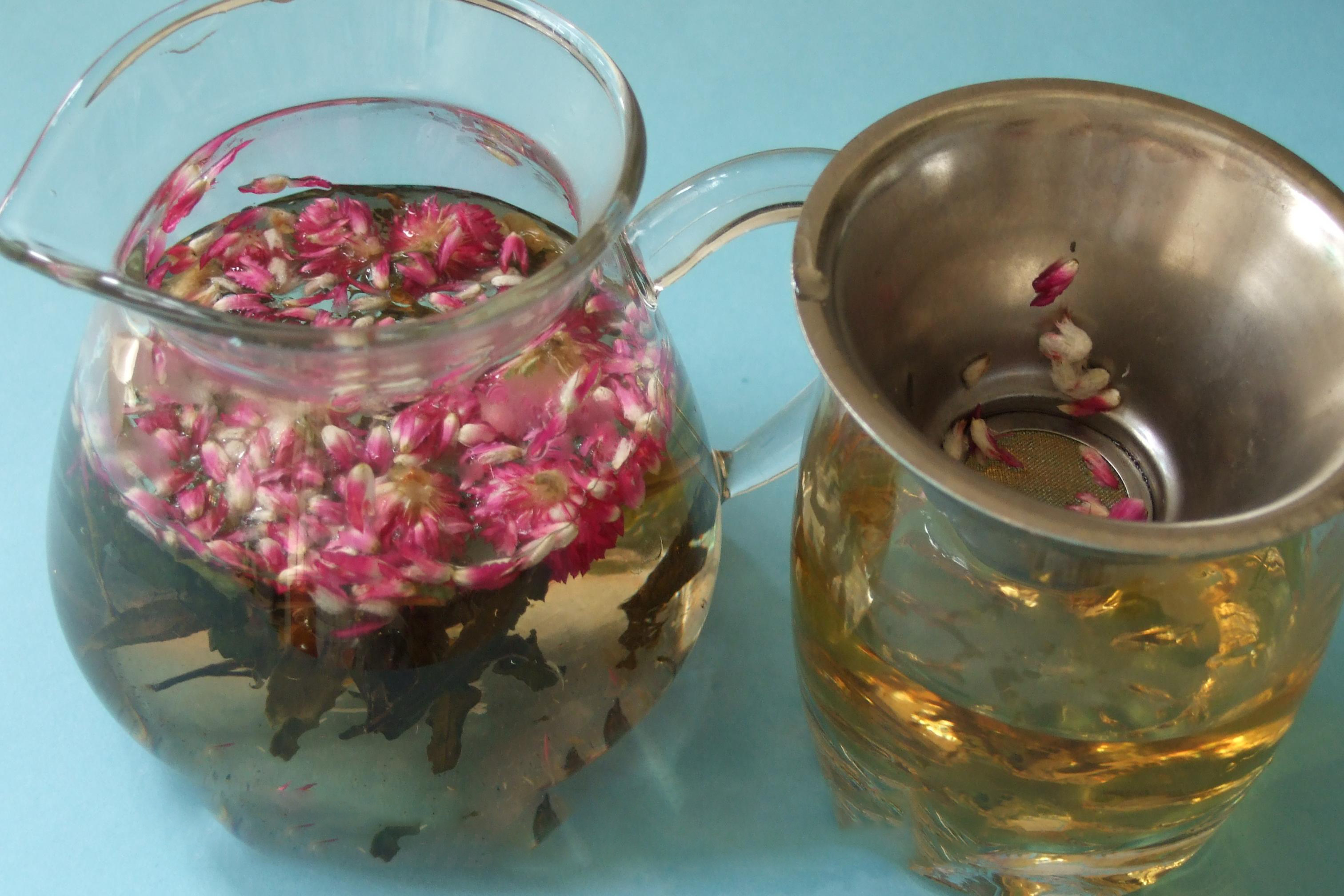 Lemon Verbena and Globe Amaranth Flower Tea