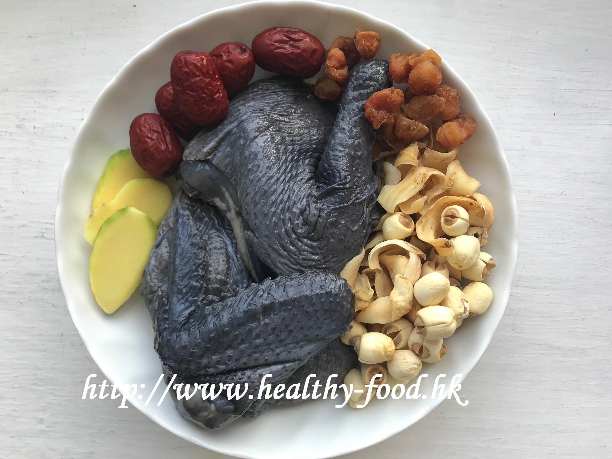 Lotus Seed, Lily Bulb, Longan and Silkie Chicken Soup
