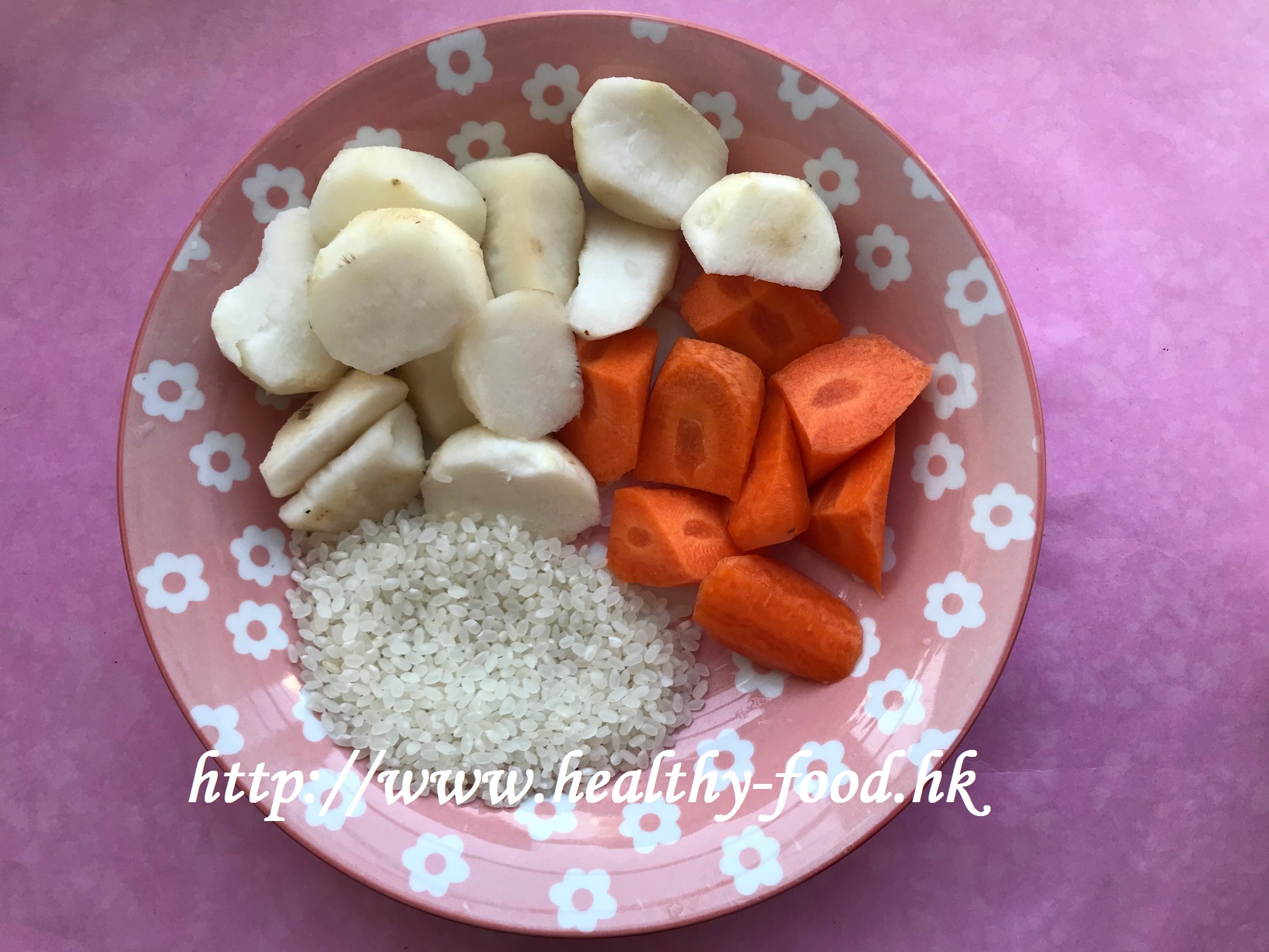 Water Chestnut and Carrot Congee